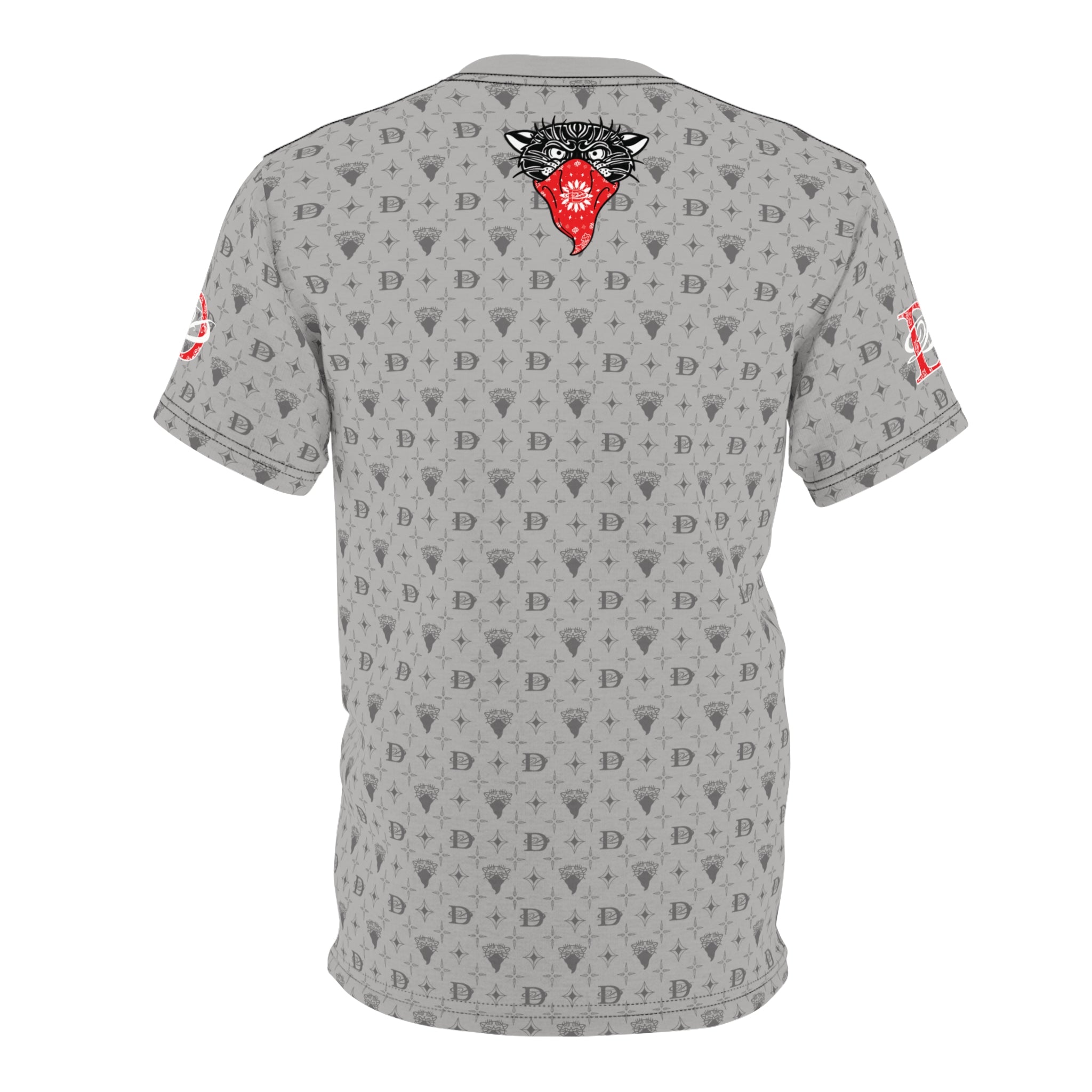 Bandito Panther Custom Monogram Print w/ Box Logo Unisex T-Shirt AOP