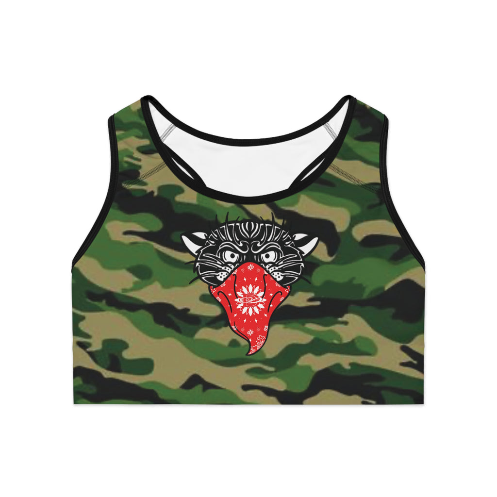 Bandito Panther Camo Sports Bra AOP