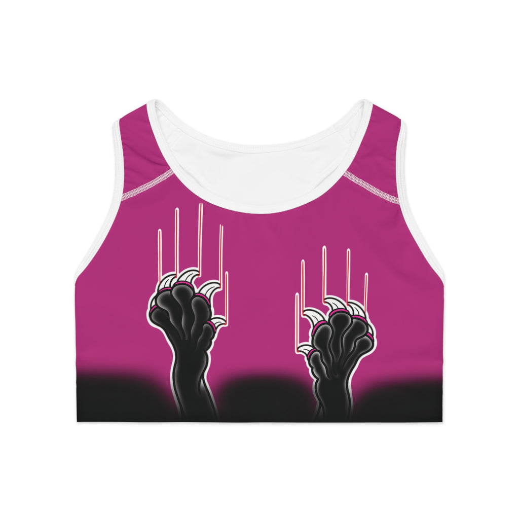 Clawing Panther Paws Print Sports Bra AOP
