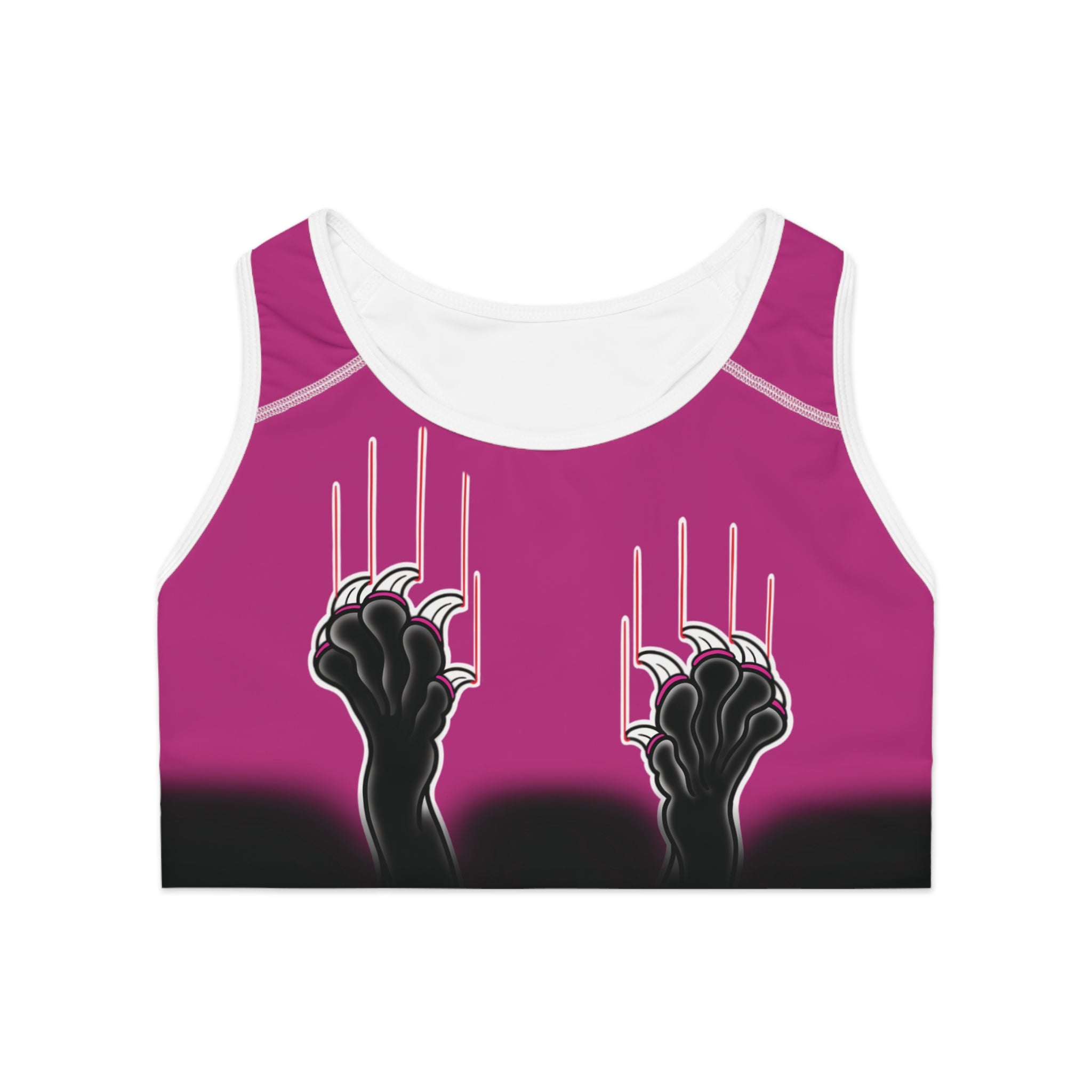 Clawing Panther Paws Print Sports Bra AOP