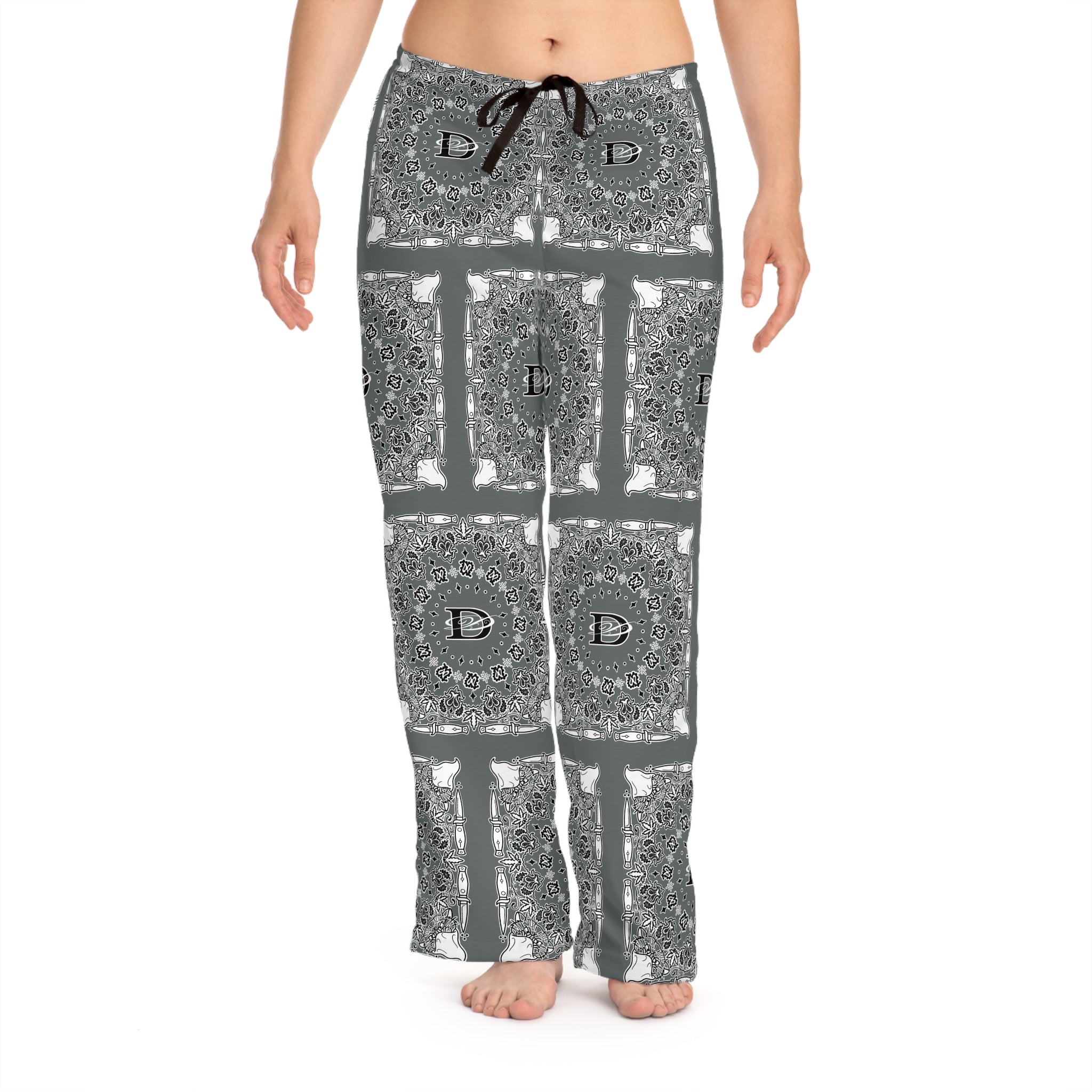 DD Custom Bandana Print Women's Pajama Pants AOP