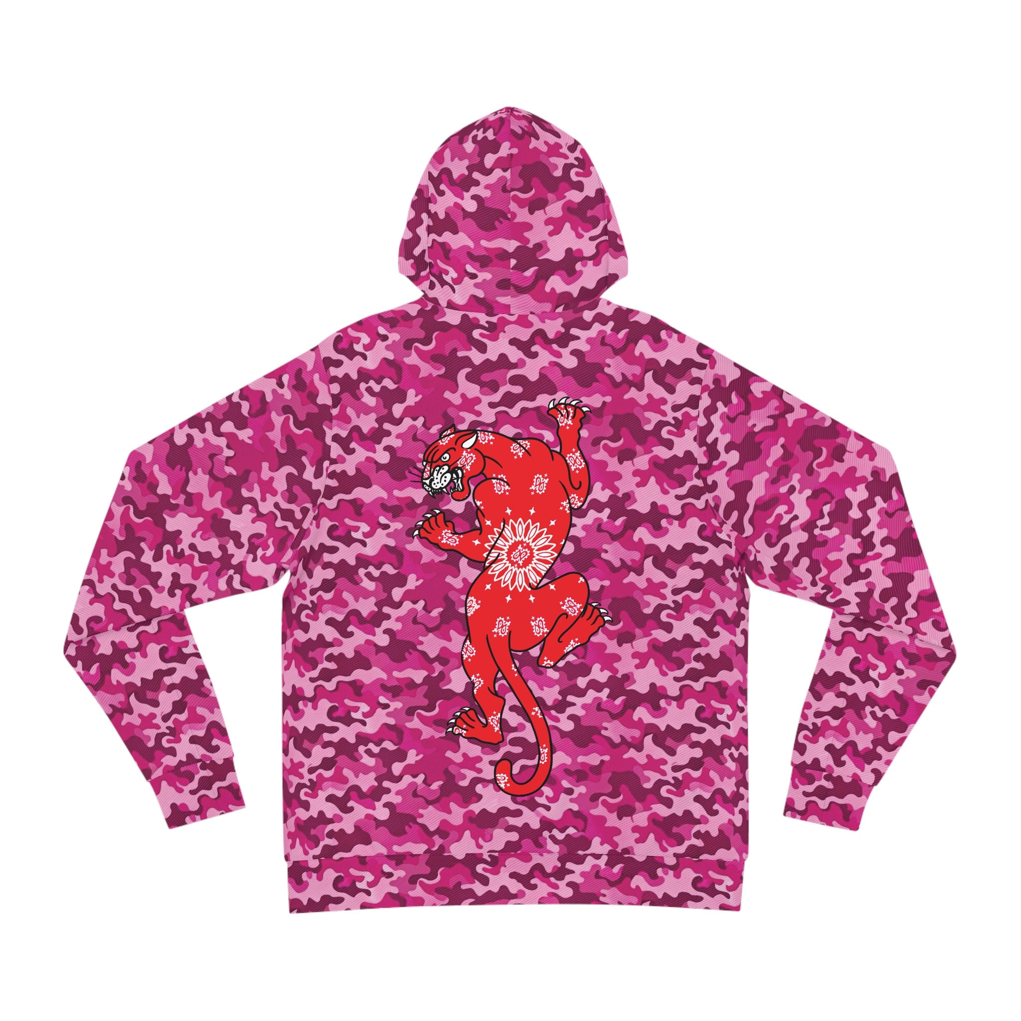 DD Box Logo W/ Climbing Bandana Panther Unisex Pink Camo Hoodie AOP