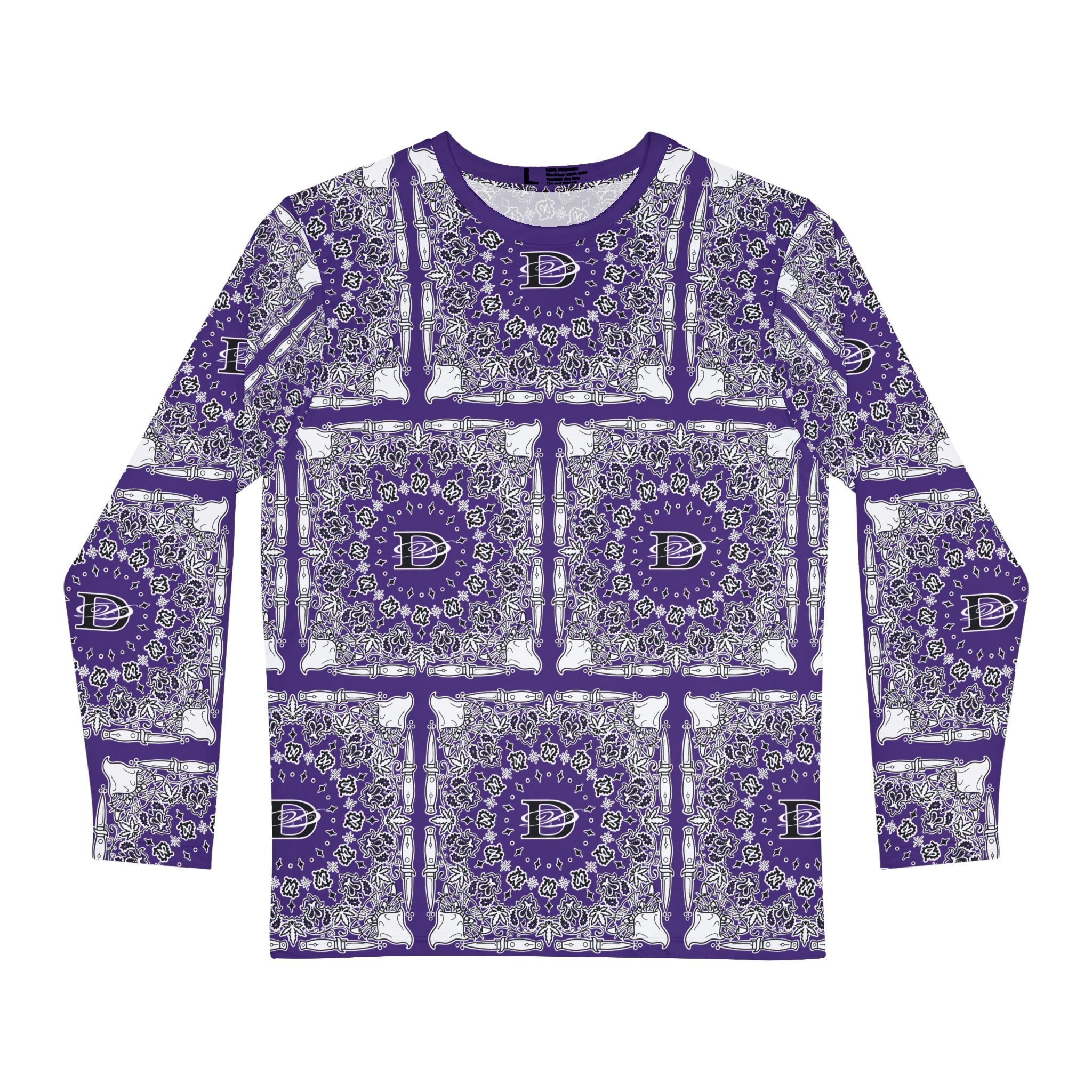 DD Custom Bandana Print Long Sleeve Unisex T-Shirt AOP