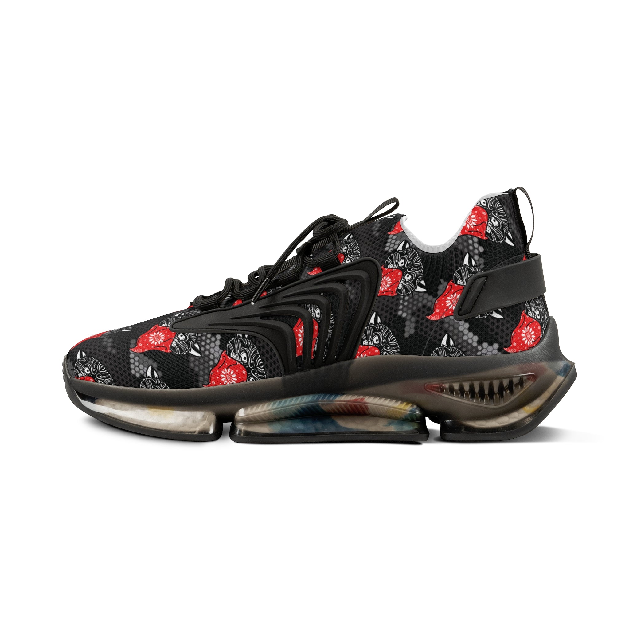 Bandito Panther Hexagon Urban Digital Camo Men's Mesh Sneakers AOP