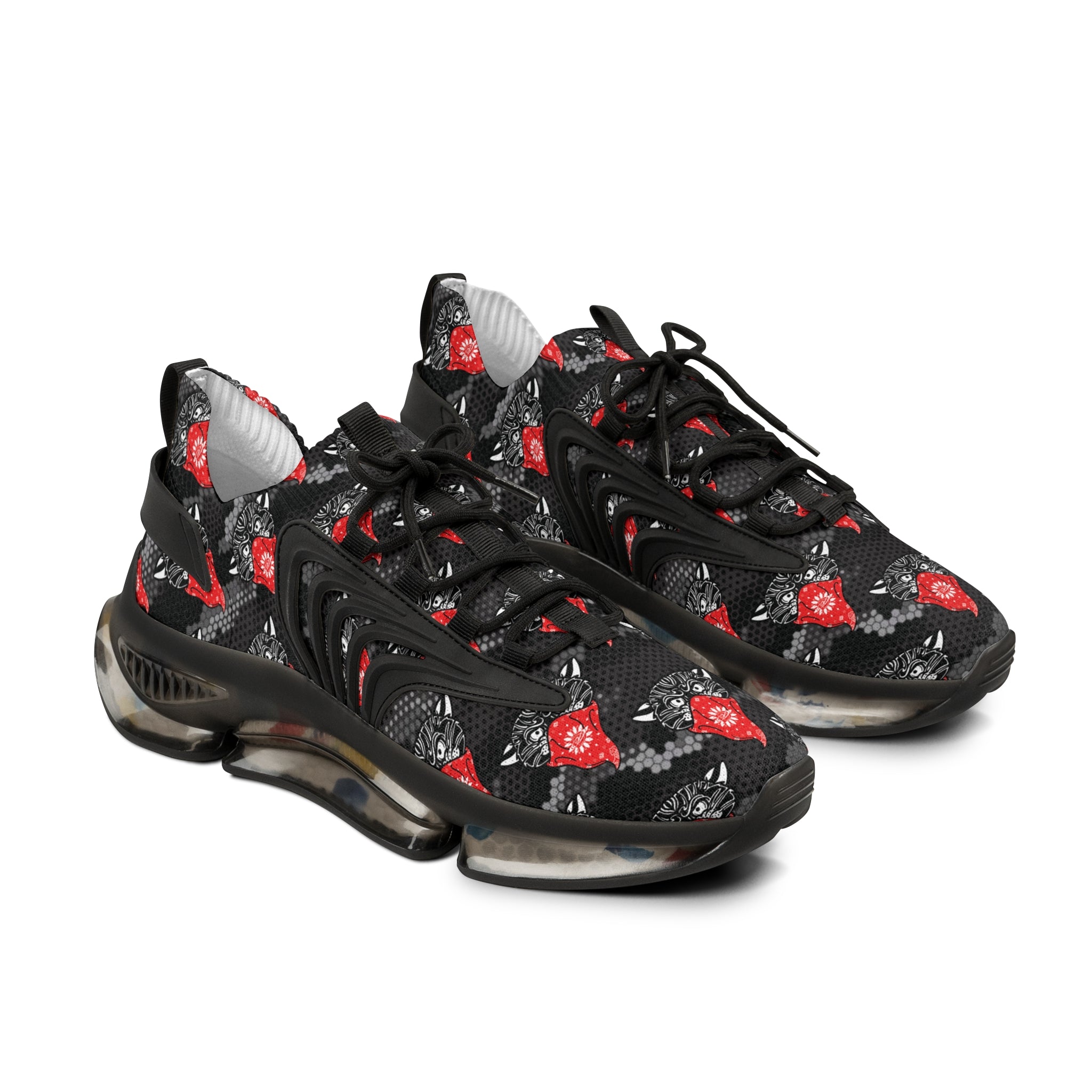 Bandito Panther Hexagon Urban Digital Camo Men's Mesh Sneakers AOP
