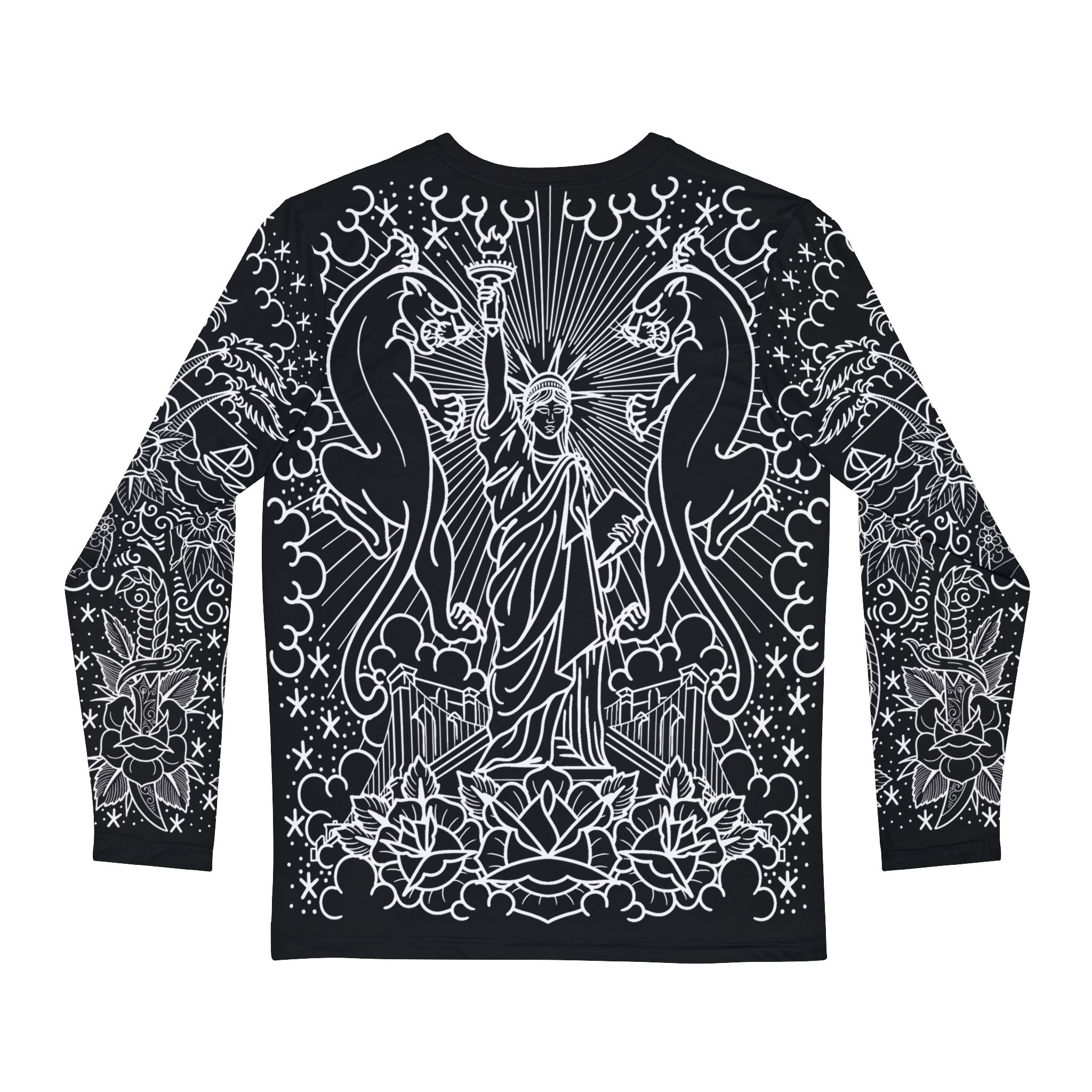 Traditional American Tattoo Body Suit Unisex Longsleeve T-Shirt AOP