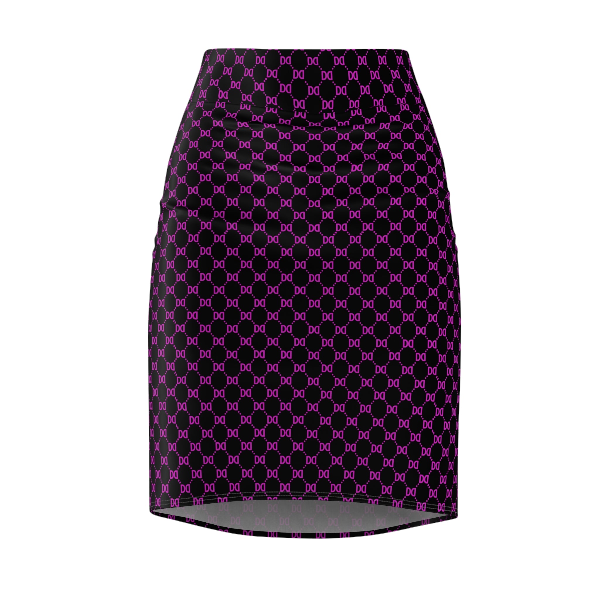 DD Custom Monogram Print Women's Pencil Skirt AOP
