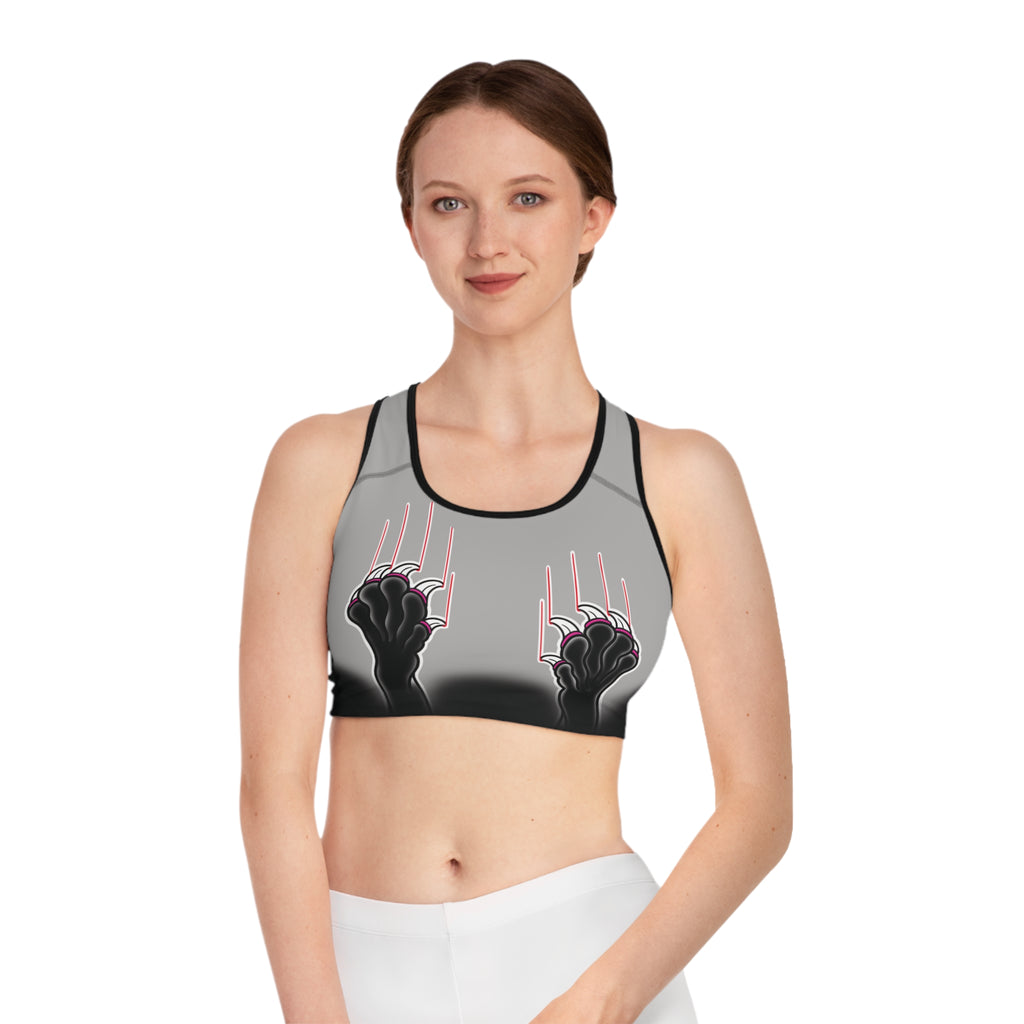 Clawing Panther Paws Print Sports Bra AOP