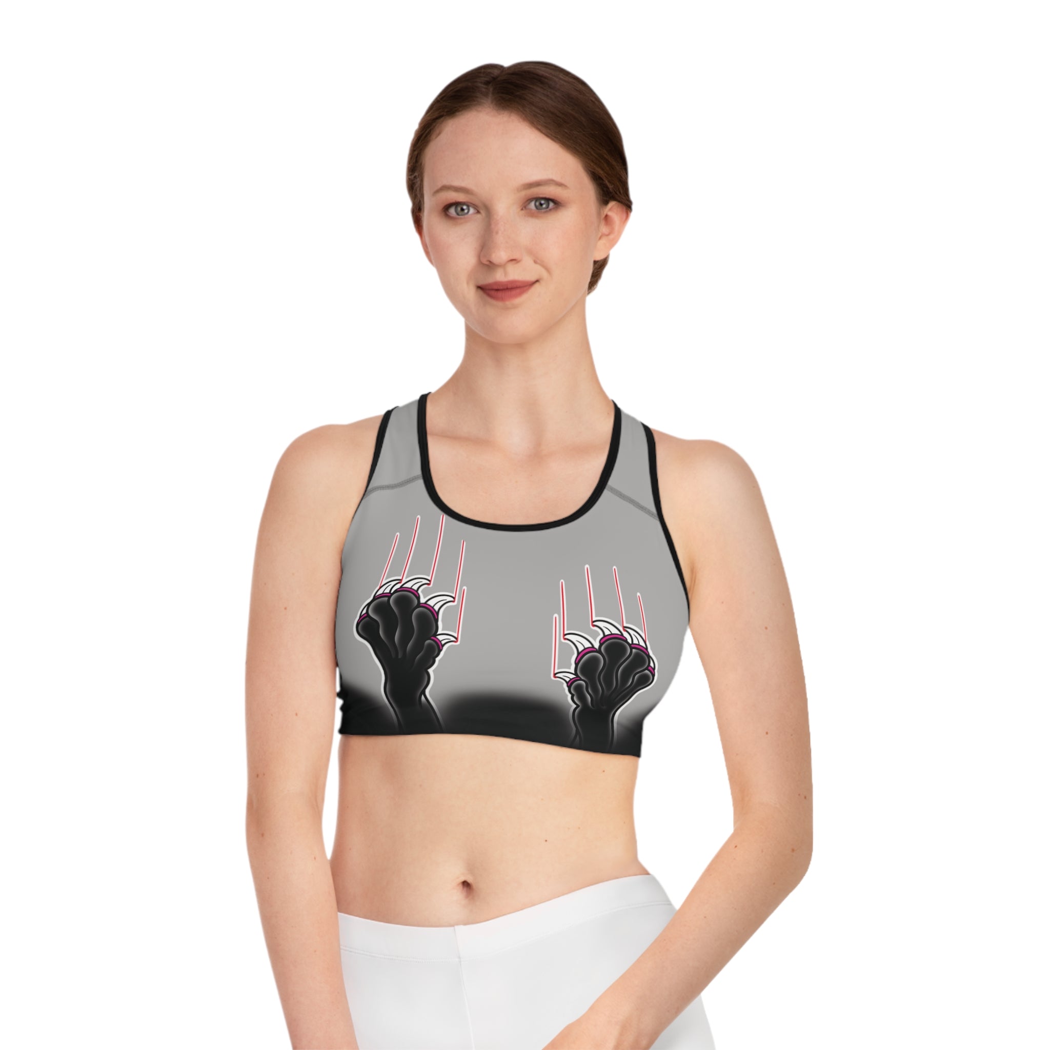 Clawing Panther Paws Print Sports Bra AOP