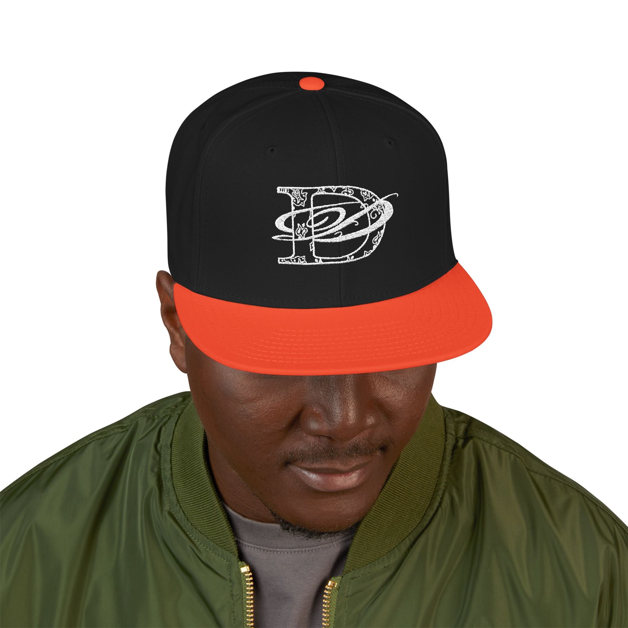 DD Bandana Print Embroidered Flat Billed Snapback Cap | Streetwear, Urban Fashion, Tattoo, Bandana, Designer