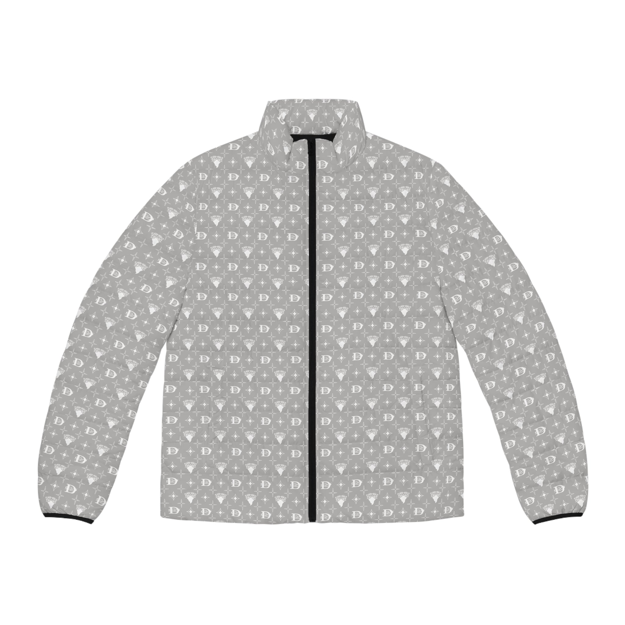 Bandito Panther Custom Monogram Print Men's Puffer Jacket Outerwear AOP