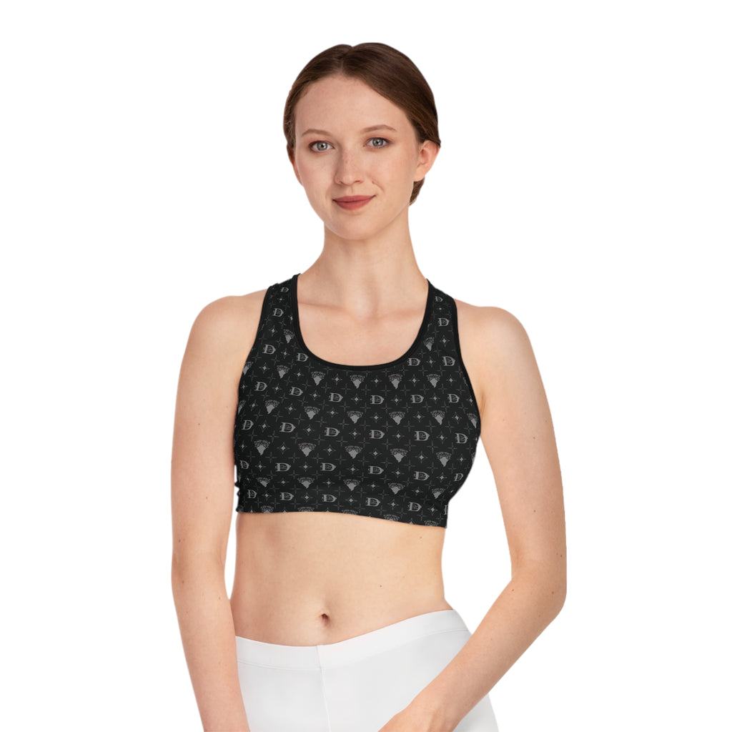 Bandito Panther Custom Monogram Print Sports Bra AOP