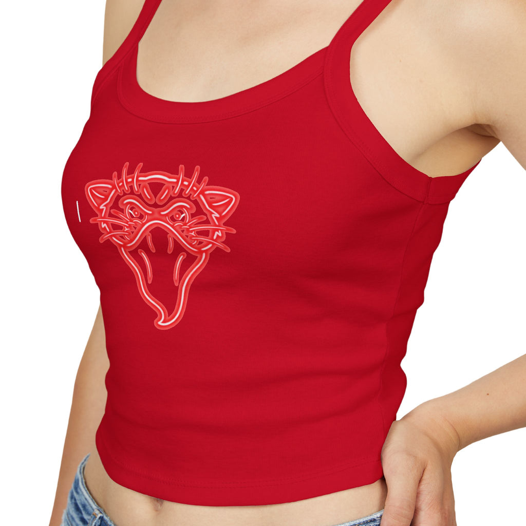 Neon Bandito Panther Design Spaghetti Strap Woman's Tank Top