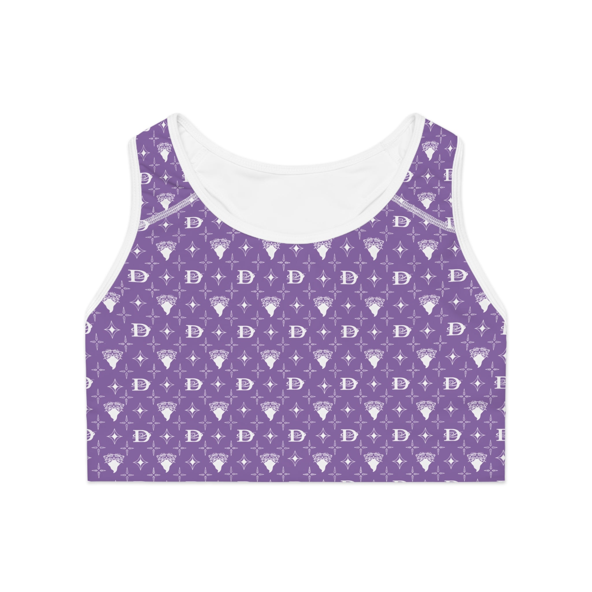 Bandito Panther Custom Monogram Print Sports Bra AOP