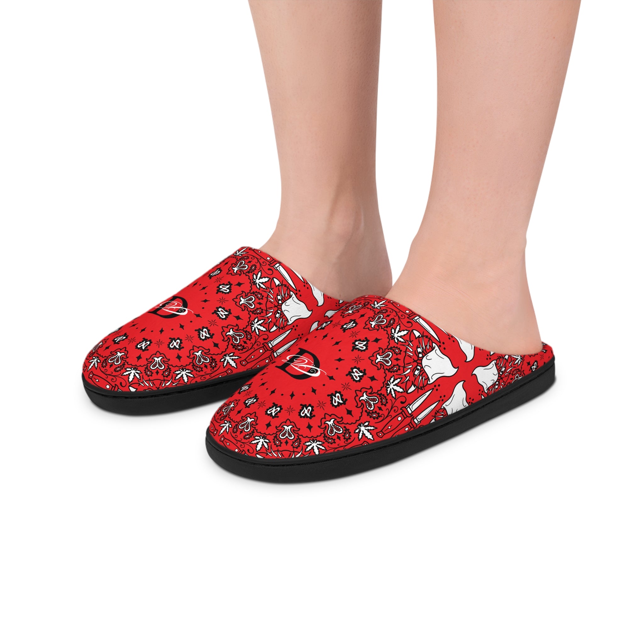 DD Custom Bandana Print Indoor Slippers AOP