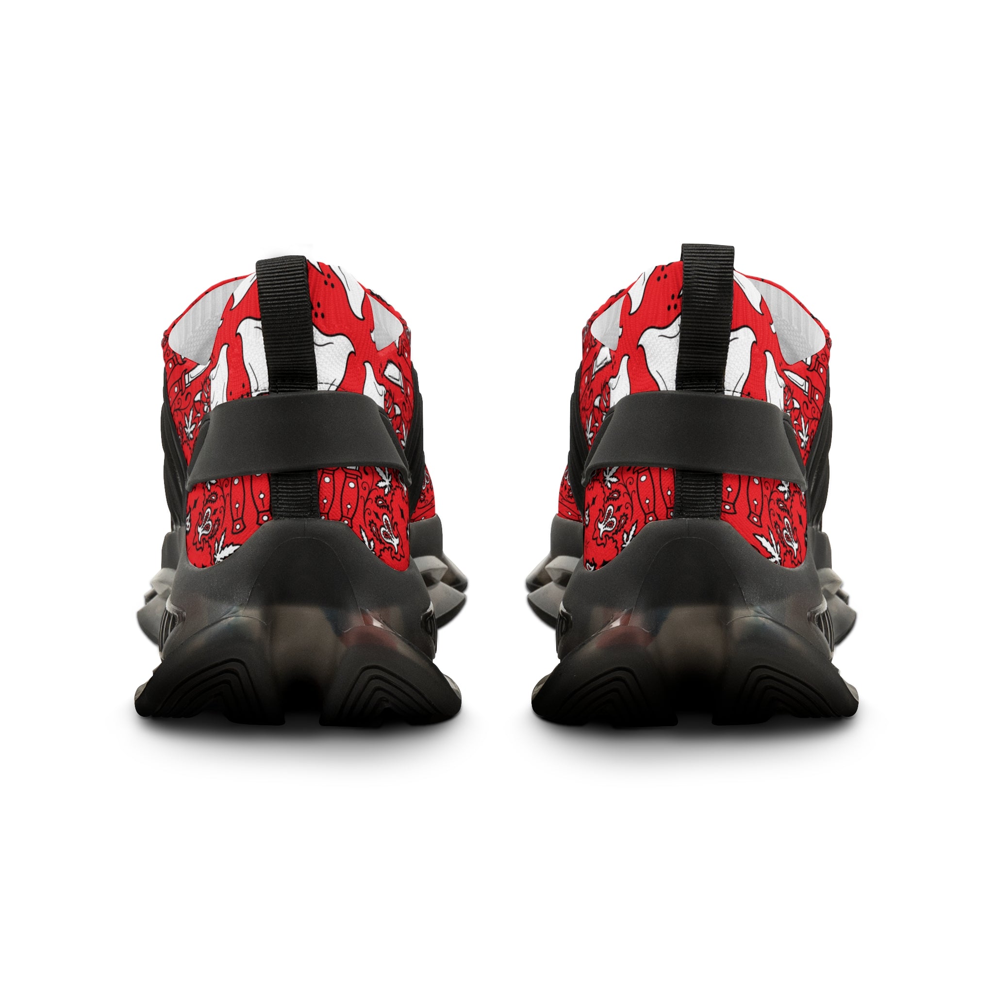 DD Custom Bandana Print Men's Mesh Sneakers AOP