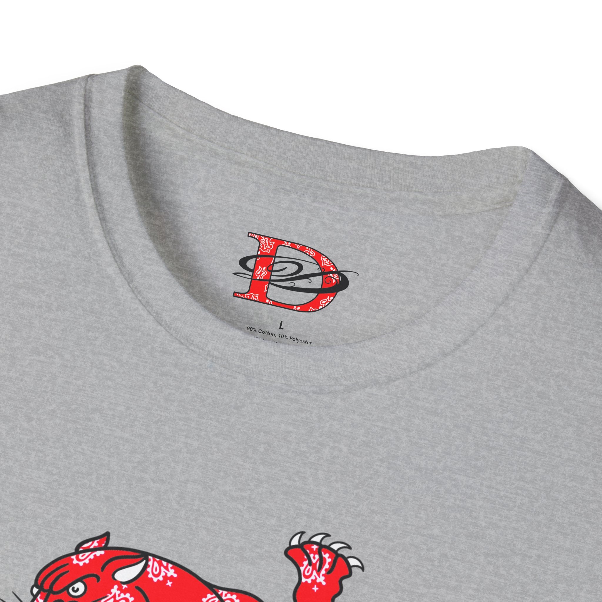 DD Climbing Panther w/Bandana Design Softstyle Unisex T-Shirt
