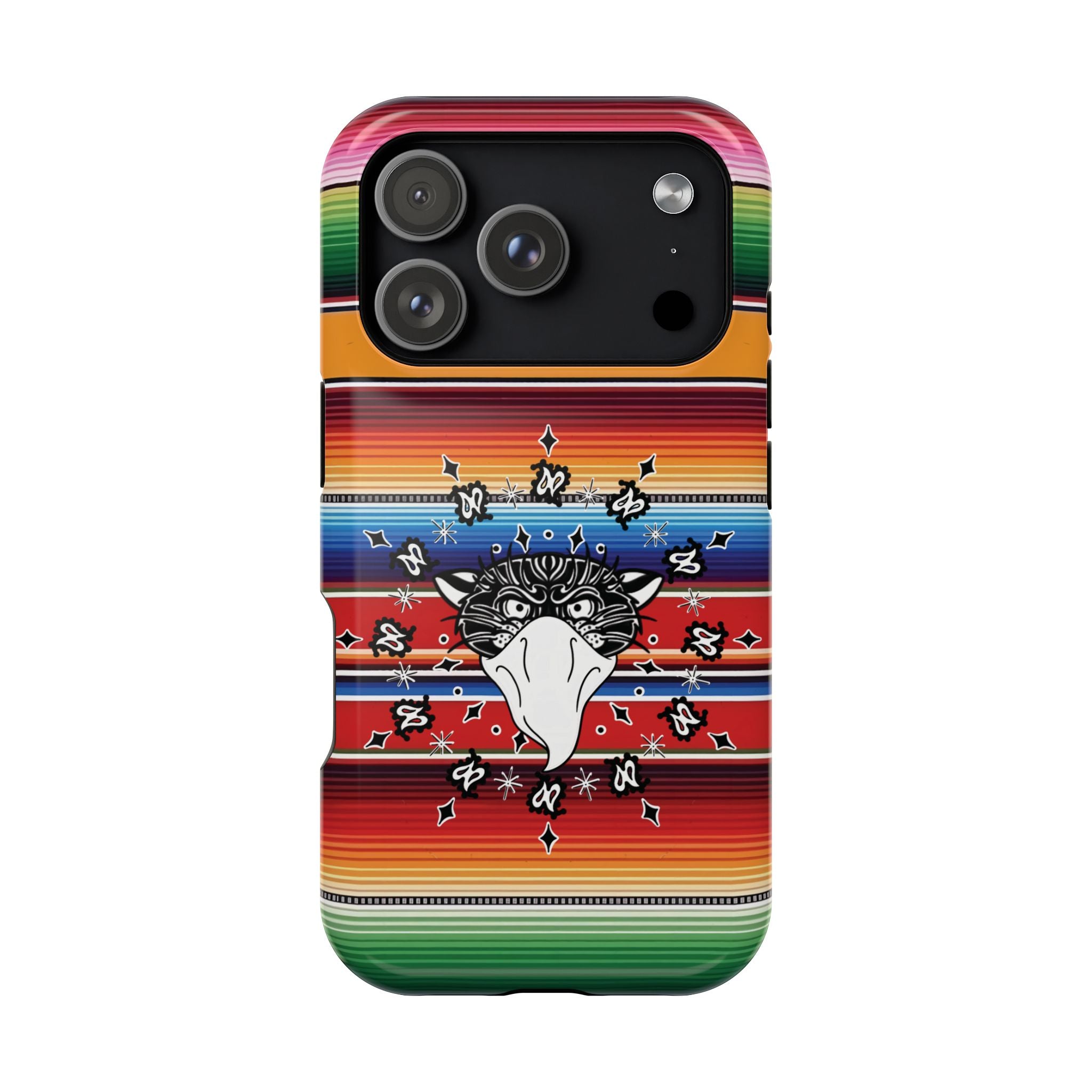 Serape Bandito Panther Paisley Design Magnetic Tough Phone Case iPhone/Samsung