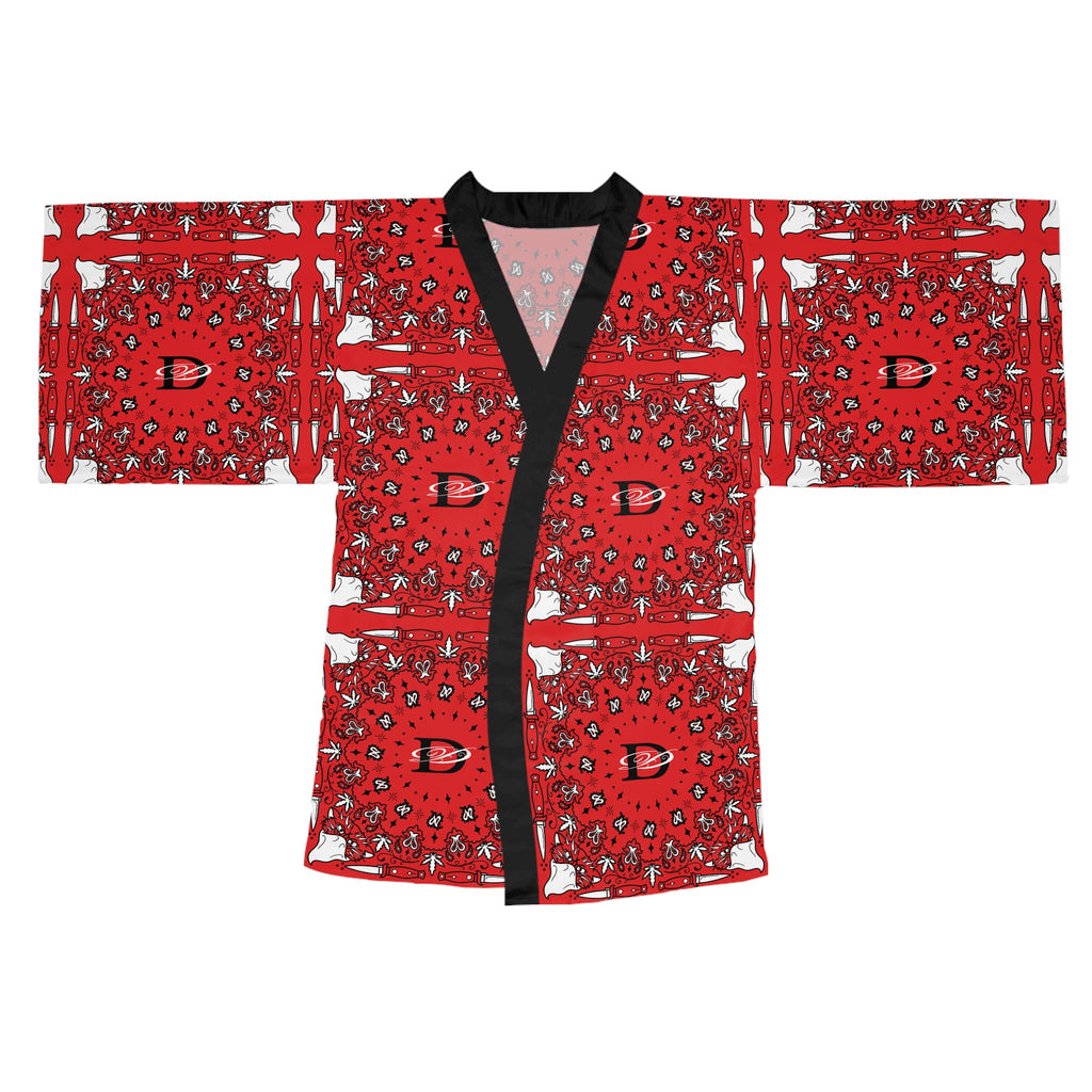 DD Custom Bandana Pattern Long Sleeve Kimono Robe AOP