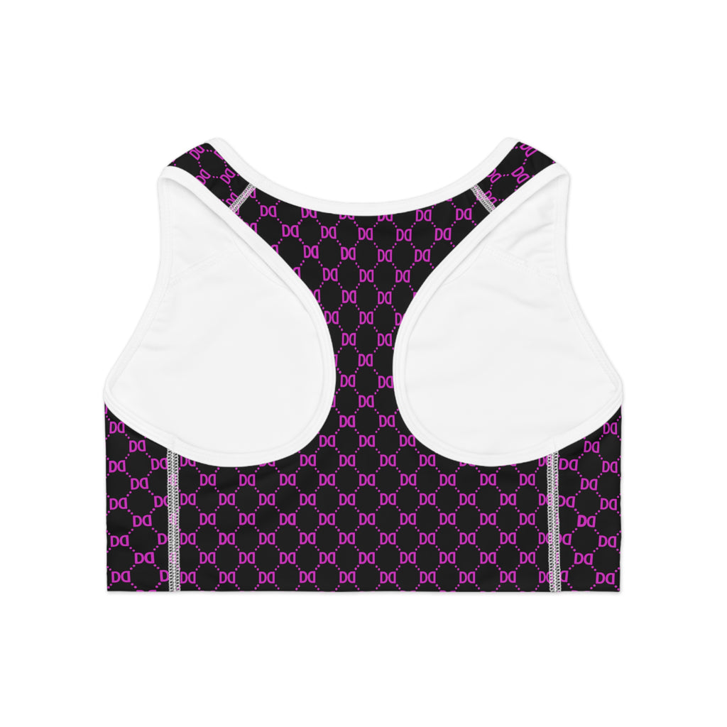 DD Monogram Pattern Sports Bra | Workout Top, Athleisure, Tattoo, Urban Fashion, Designer, Streetwear