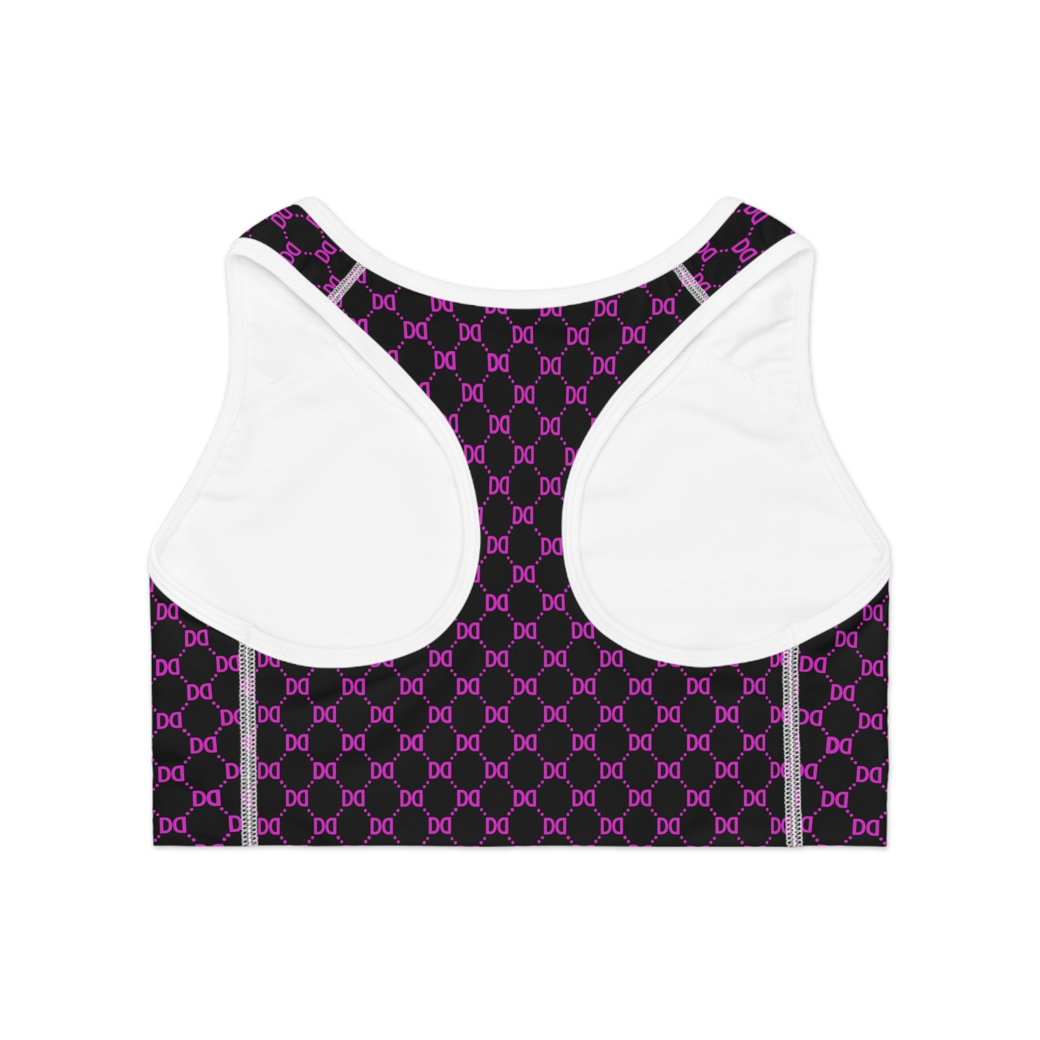 DD Monogram Pattern Sports Bra | Workout Top, Athleisure, Tattoo, Urban Fashion, Designer, Streetwear