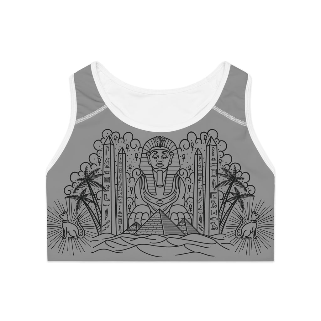 Ancient Egypt Full Body Tattoo Print Sports Bra AOP