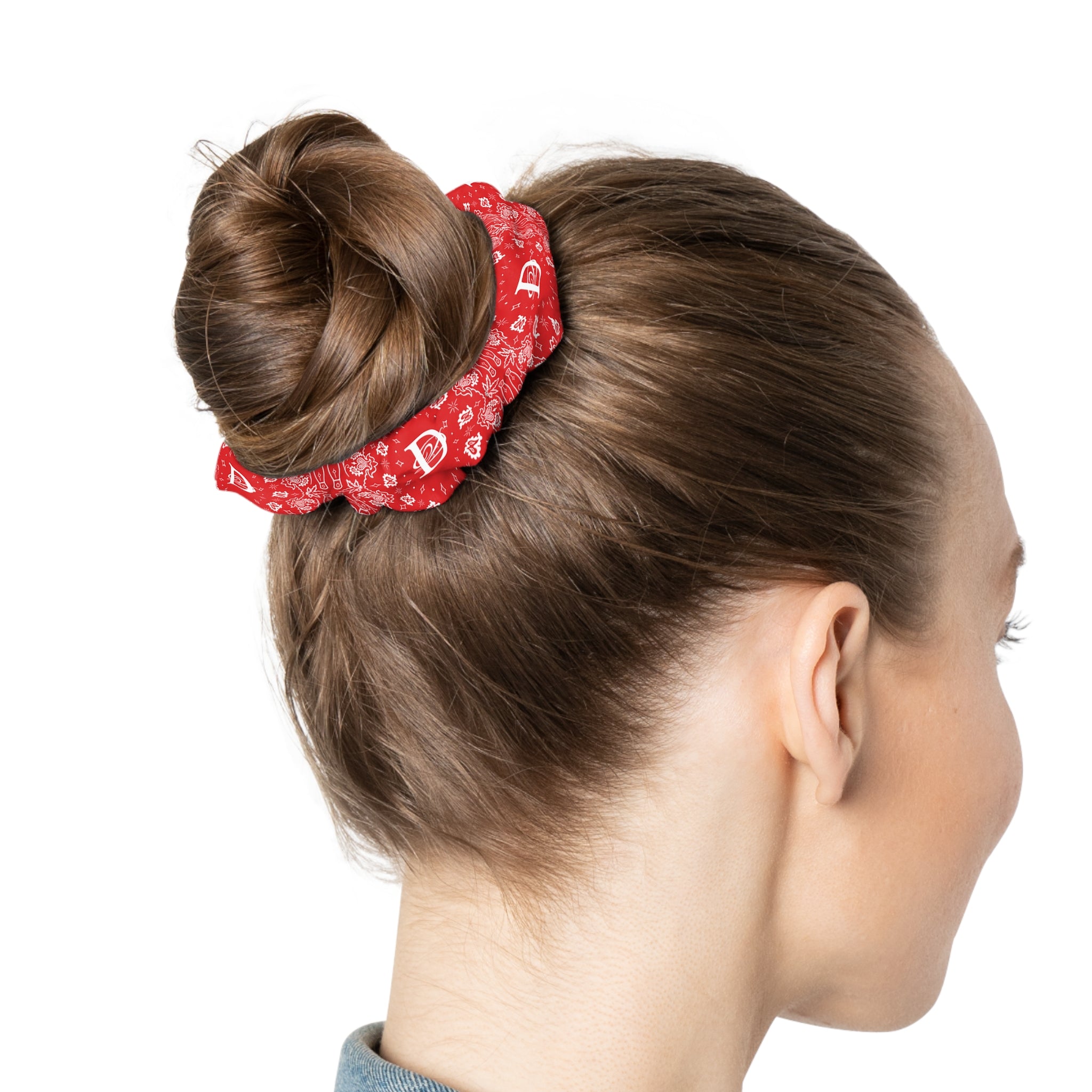 DD Custom Bandana Print Scrunchie AOP