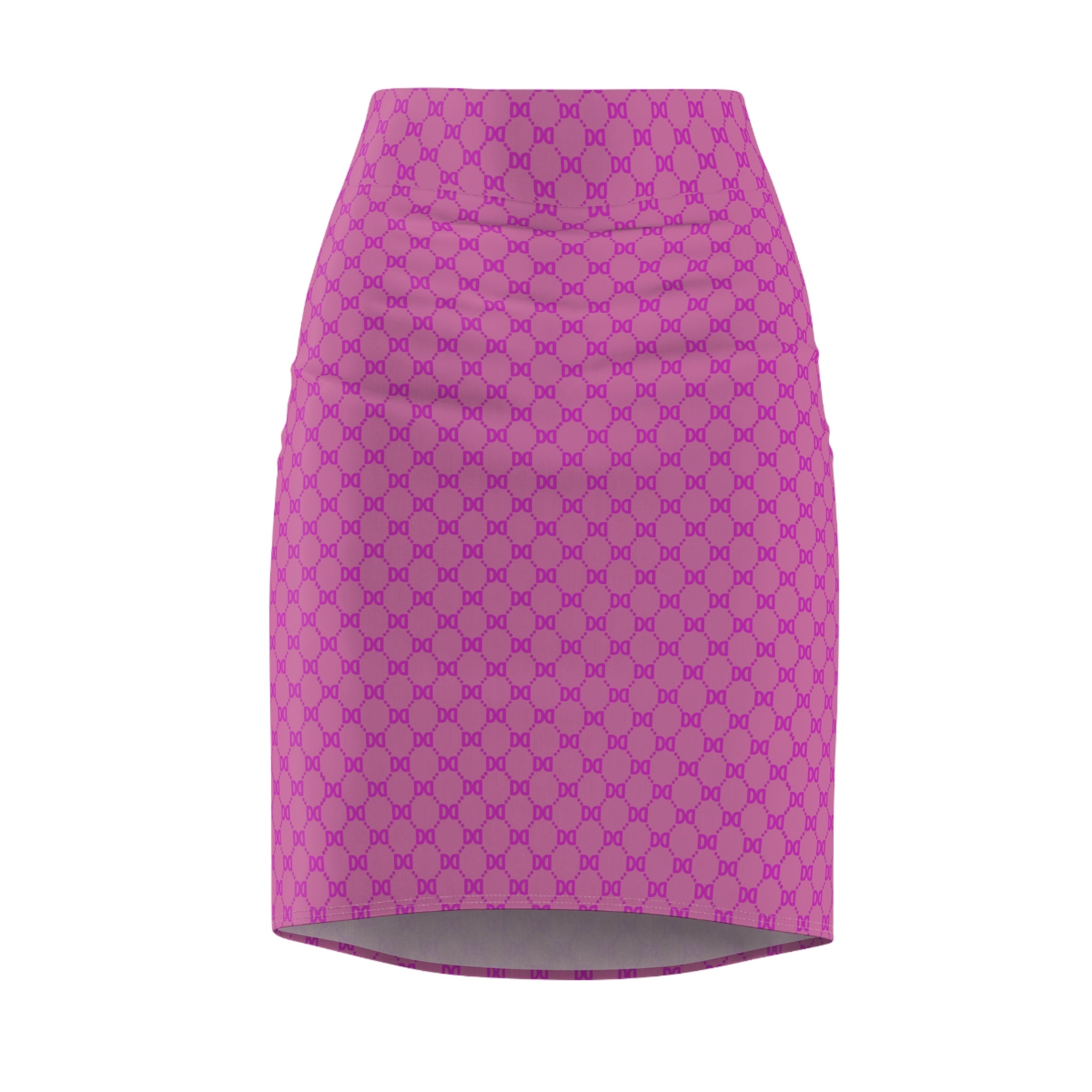 DD Custom Monogram Print Women's Pencil Skirt AOP