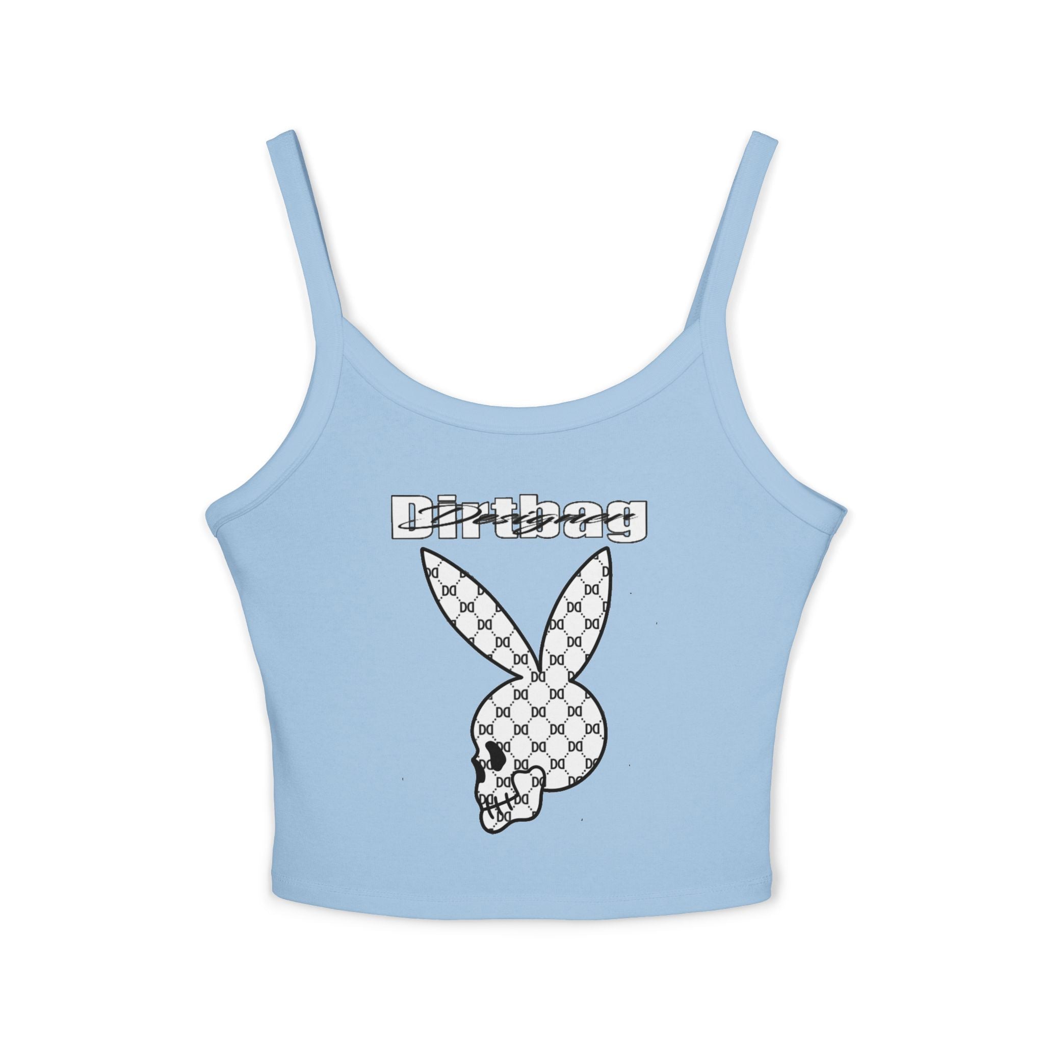 DD Monogram Bunny Skull Design Women's Spaghetti Strap Tank Top
