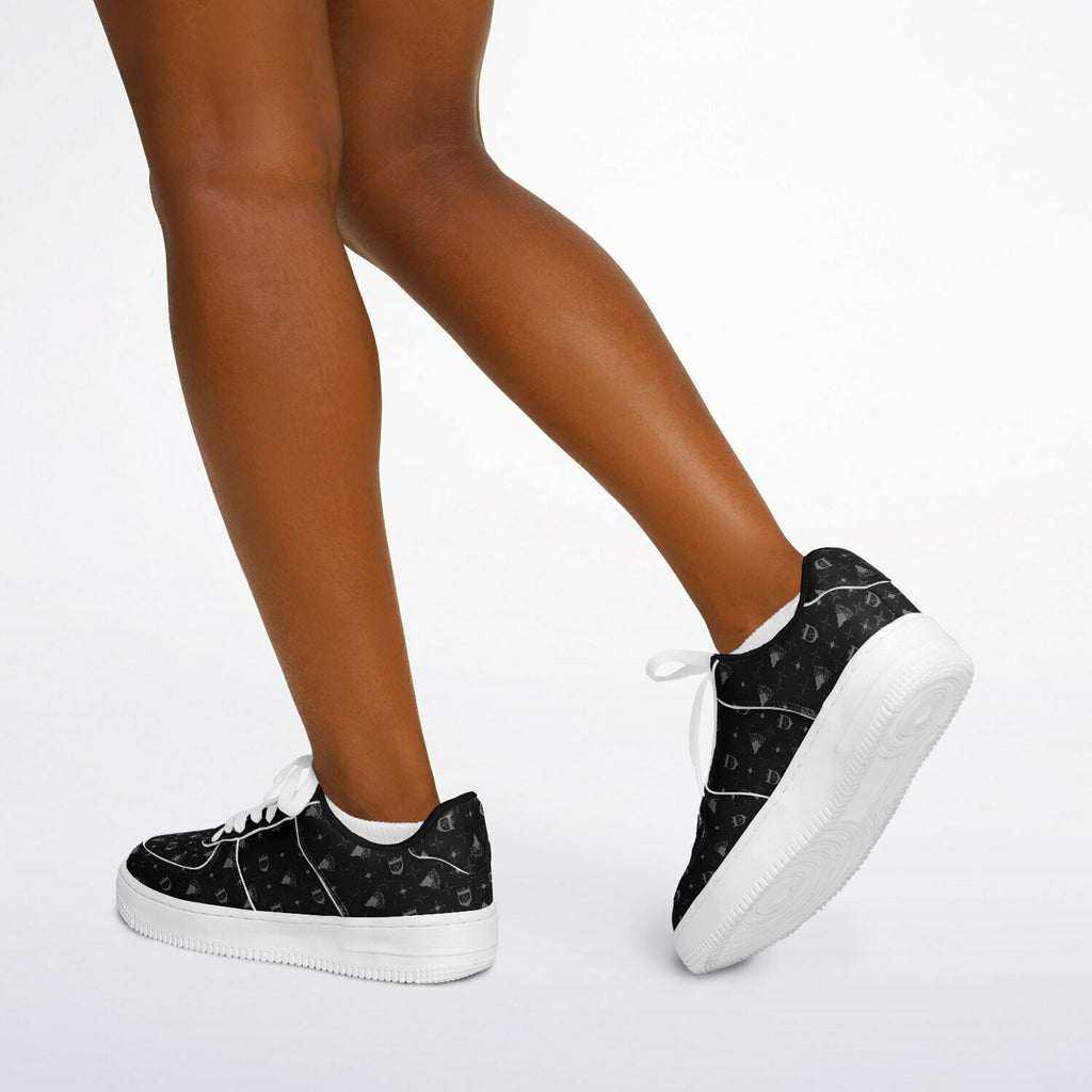 Bandito Panther Custom Monogram Print Core Low Shoes AOP