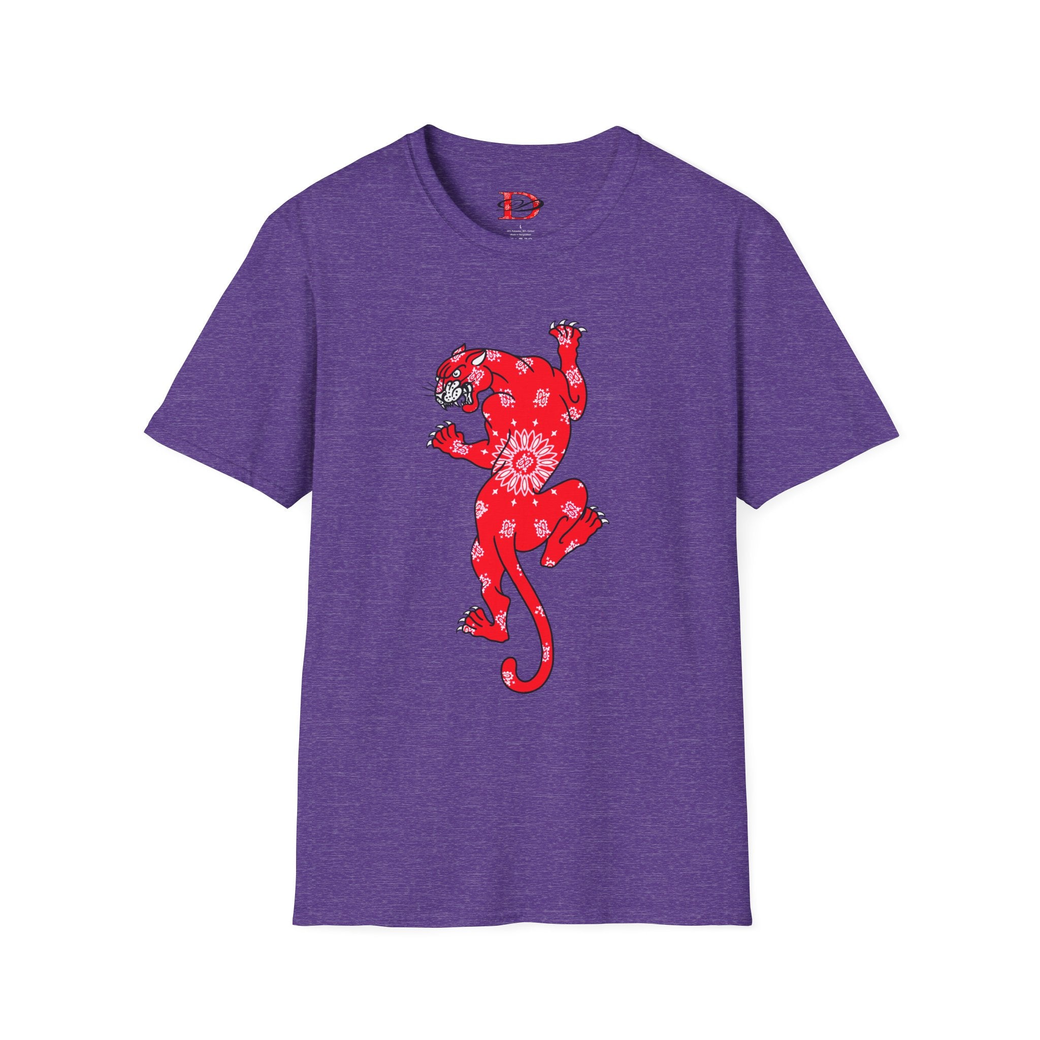 DD Climbing Panther w/Bandana Design Softstyle Unisex T-Shirt