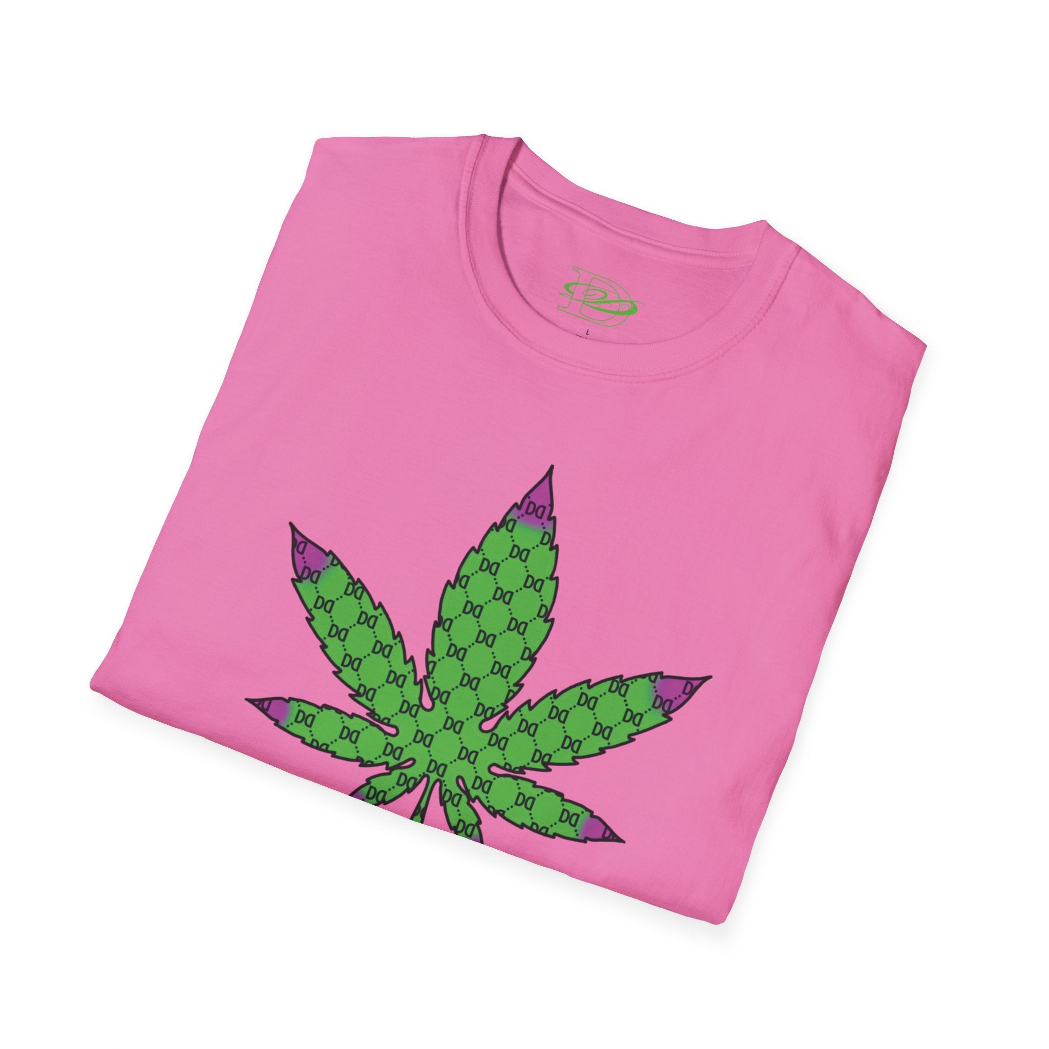 Cannabis Leaf w/the DD Monogram Unisex Softstyle T-Shirt