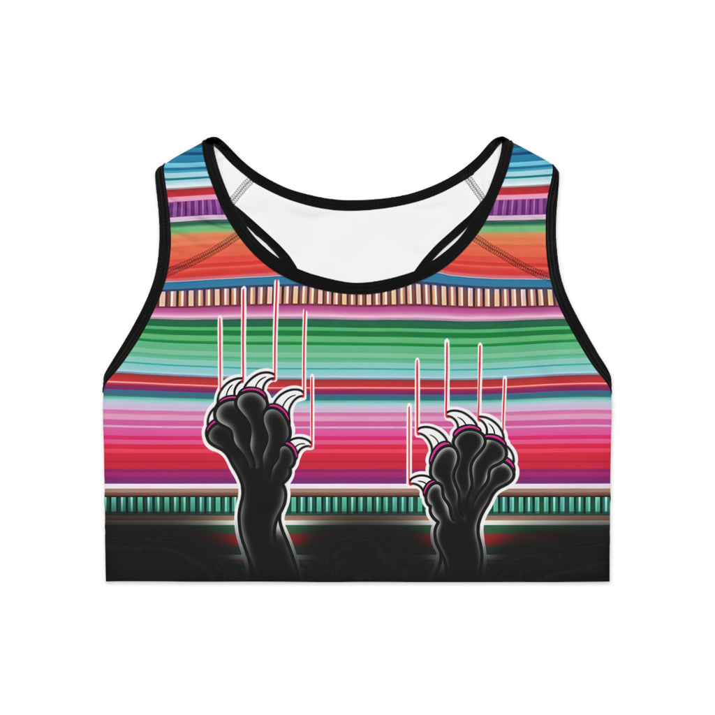 Clawing Panther Paws Print Sports Bra AOP