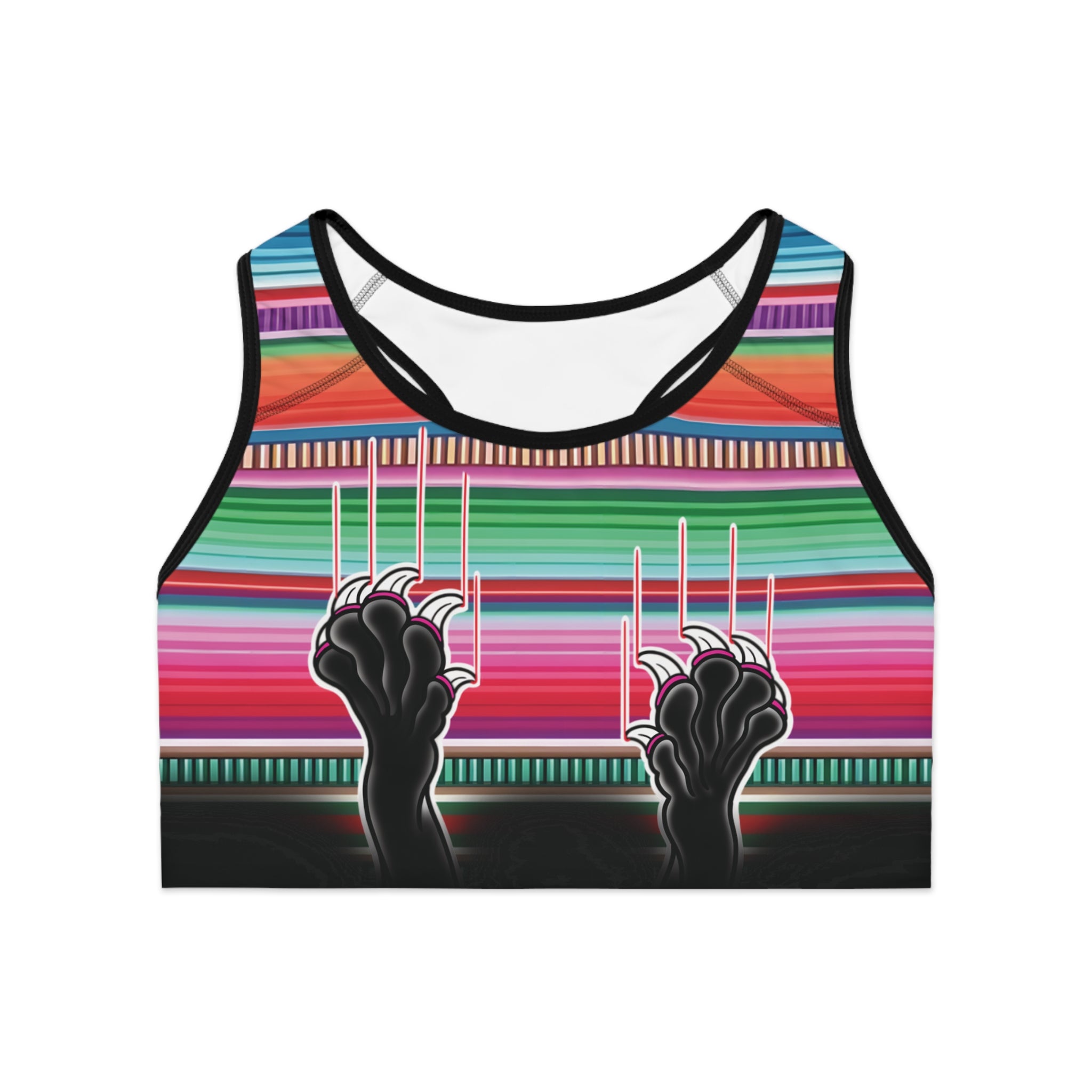 Clawing Panther Paws Print Sports Bra AOP