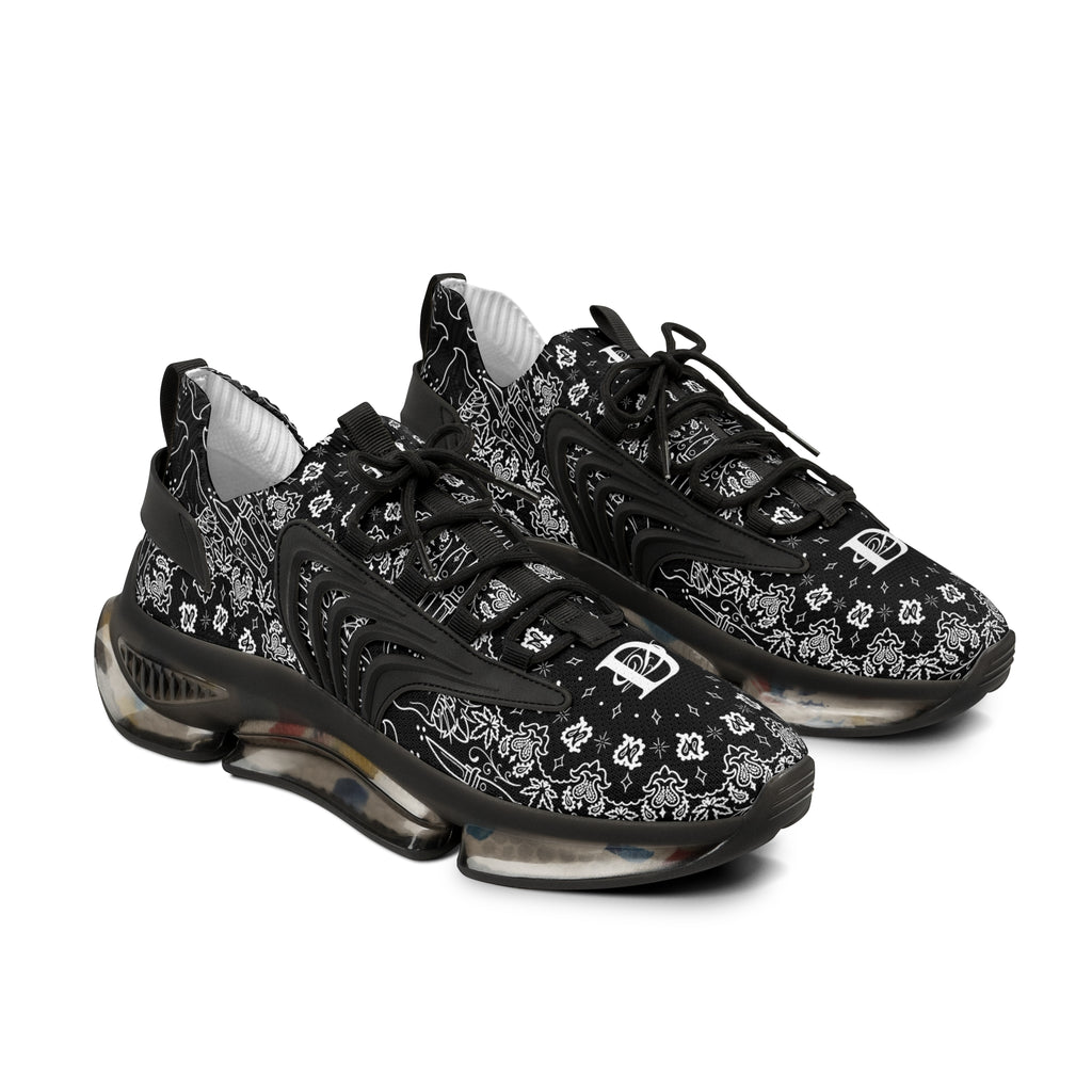 DD Custom Bandana Print Men's Mesh Sneakers AOP