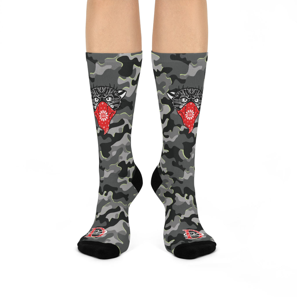 Bandito Panther Urban Camo Crew Socks AOP