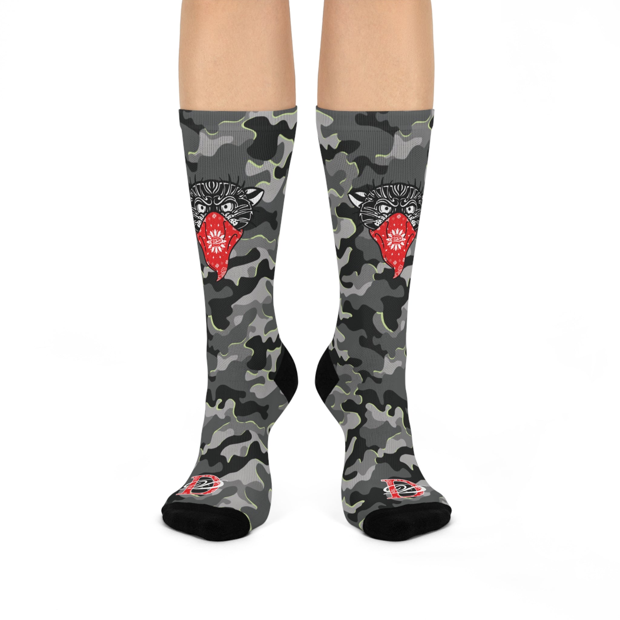 Bandito Panther Urban Camo Crew Socks AOP