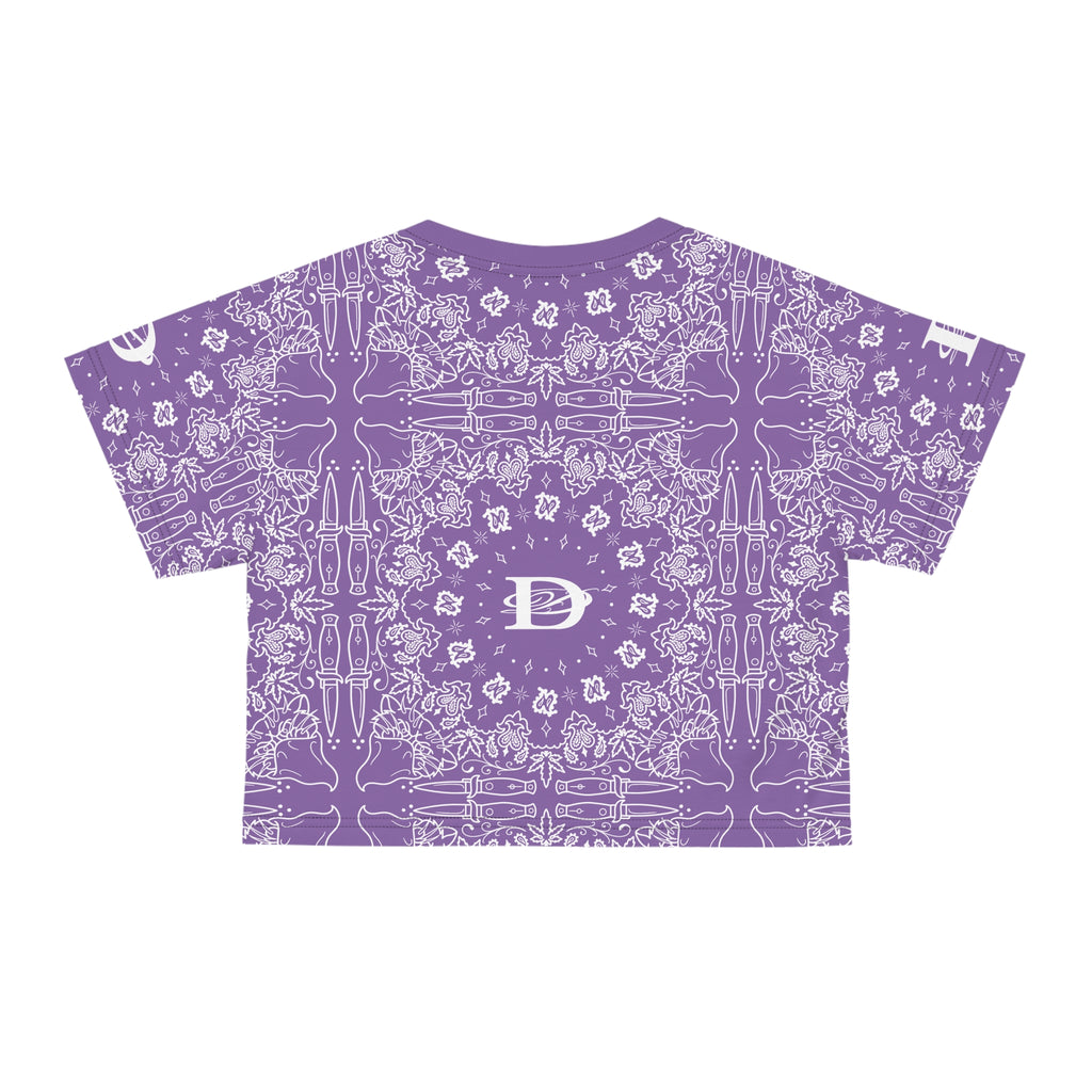DD Custom Bandana Print Crop Top T-Shirt AOP