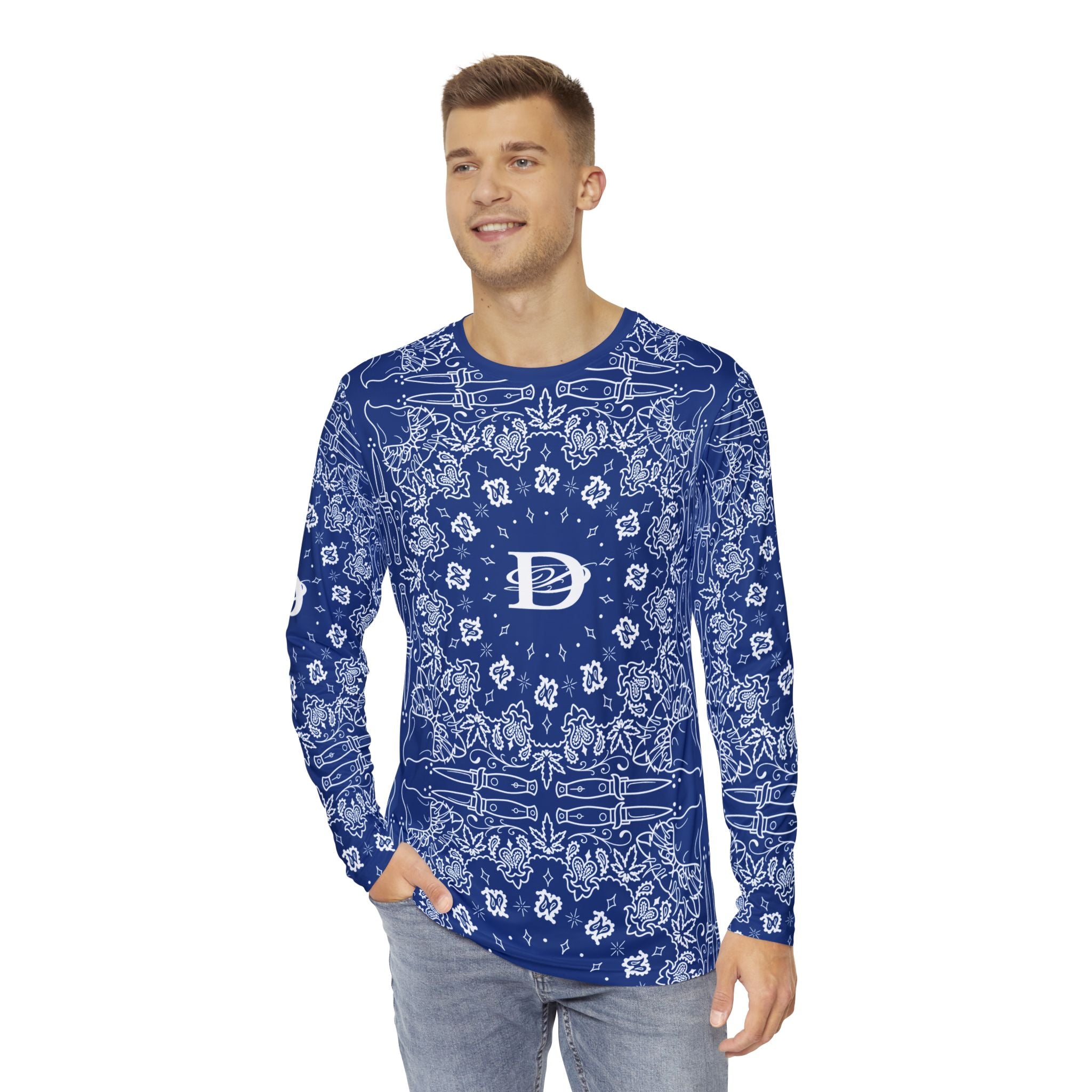 DD Custom Bandana Print Longsleeve T-Shirt AOP