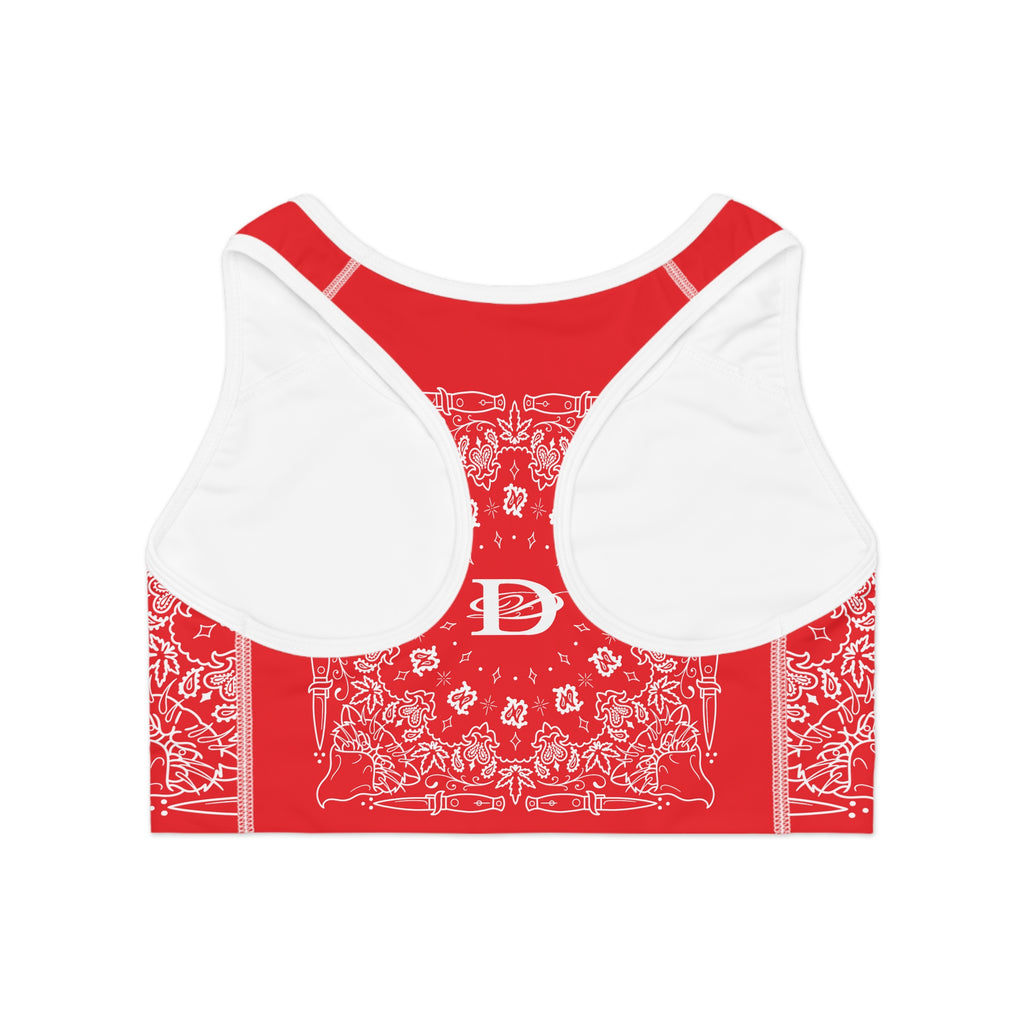 DD Custom Bandana Print  Sports Bra AOP