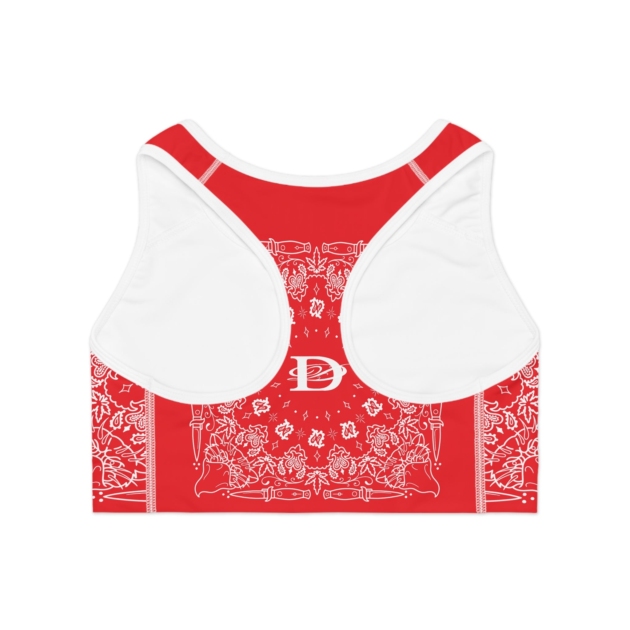 DD Custom Bandana Print  Sports Bra AOP