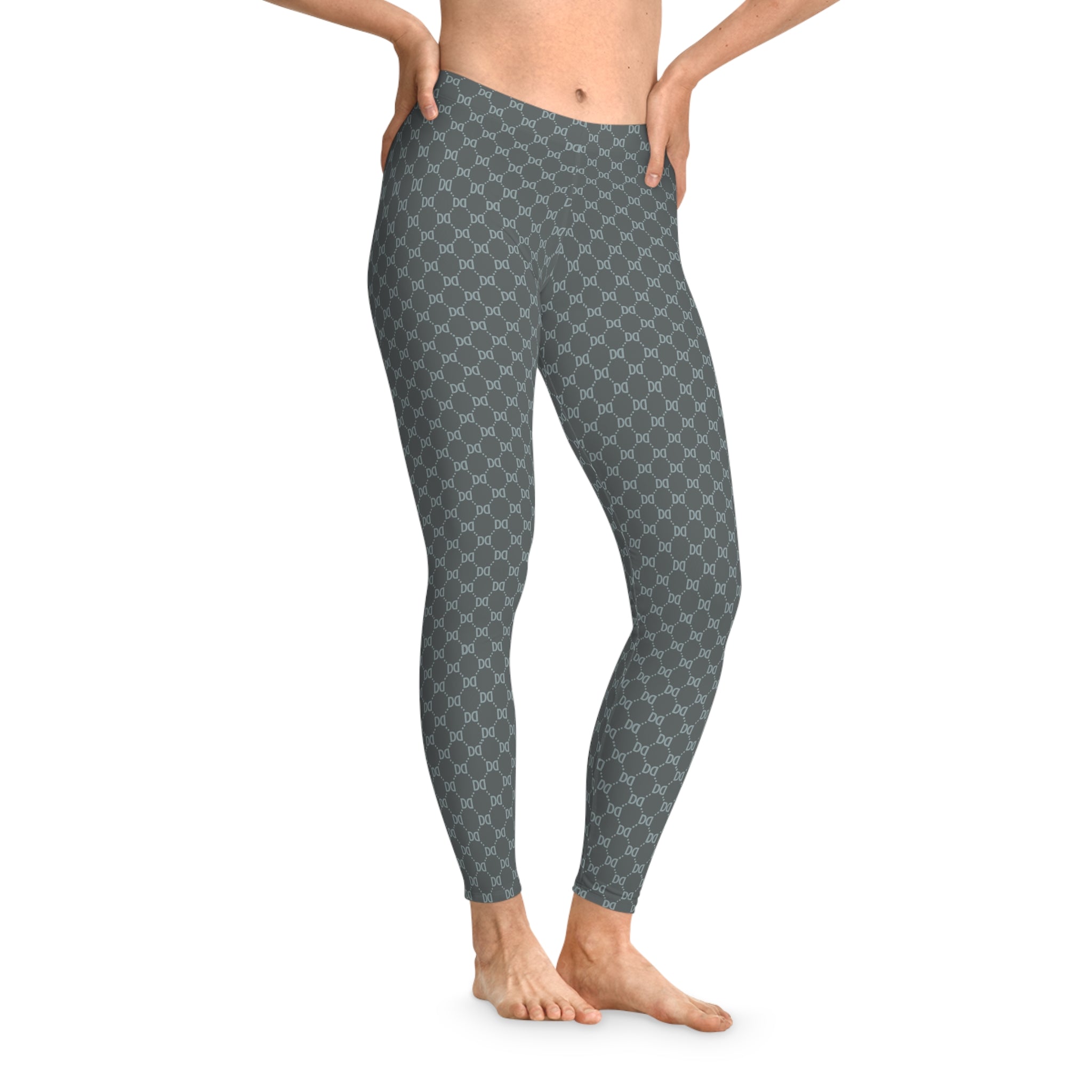 DD Monogram Print Casual Leggings AOP