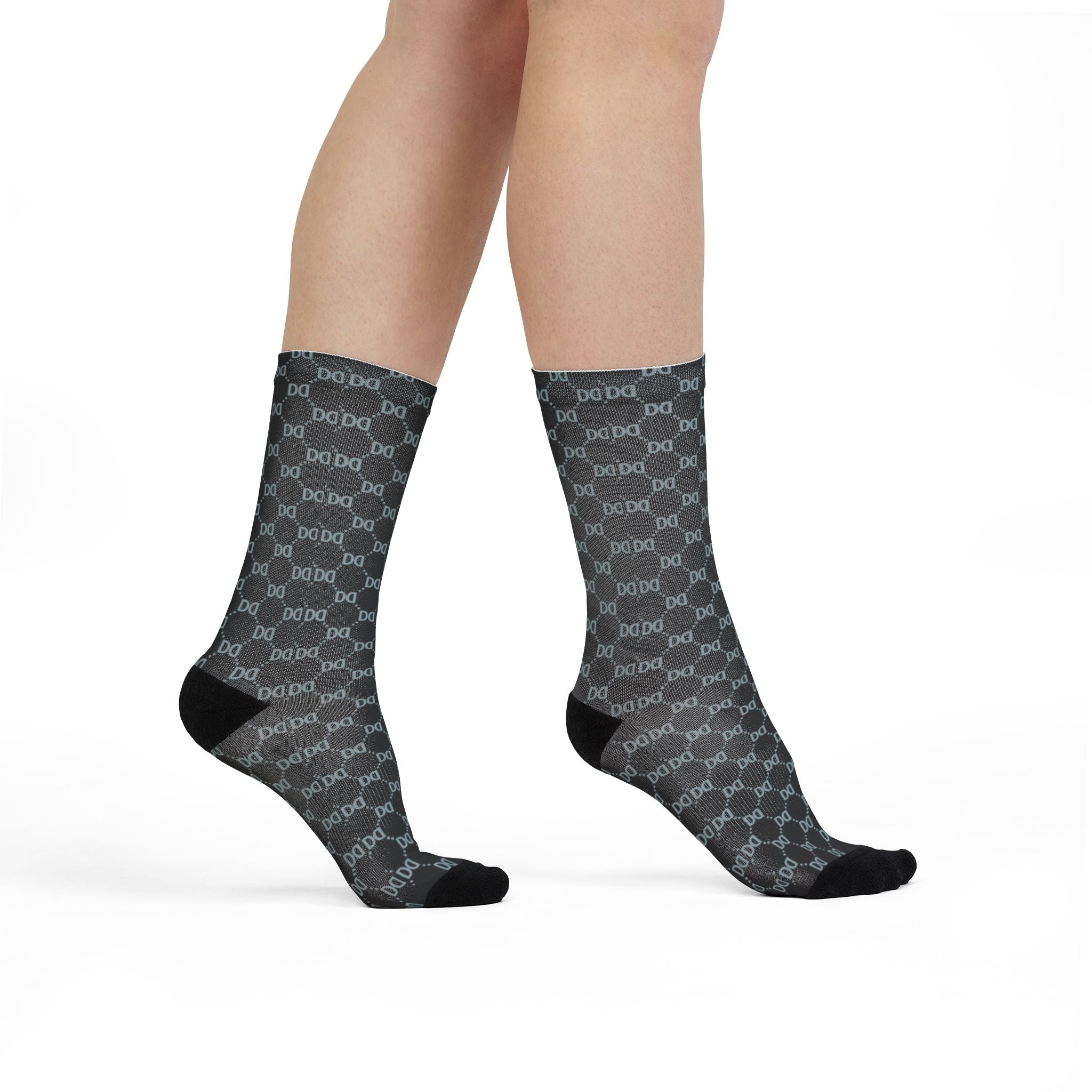DD Monogram Crew Socks | Unisex, Streetwear, Tattoo, Designer, Fashion
