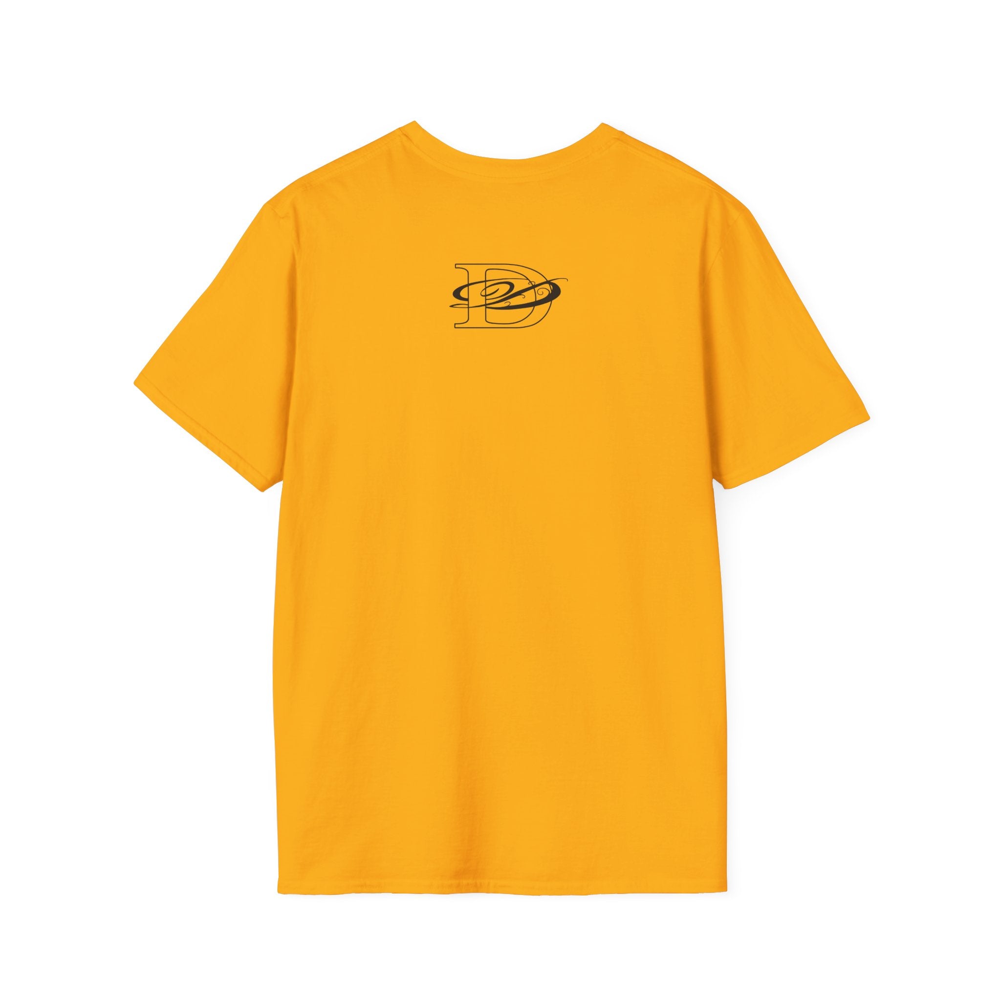 DD Custom Script Lettering w/Gothic Old English Unisex Softstyle T-Shirt