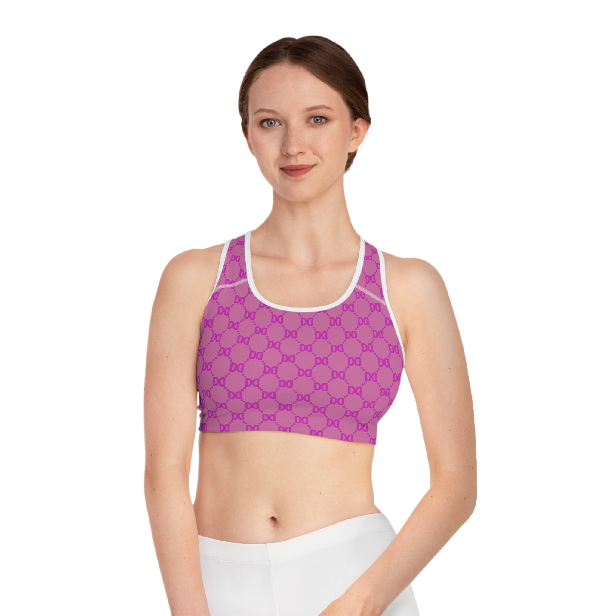 DD Monogram Pattern Sports Bra
