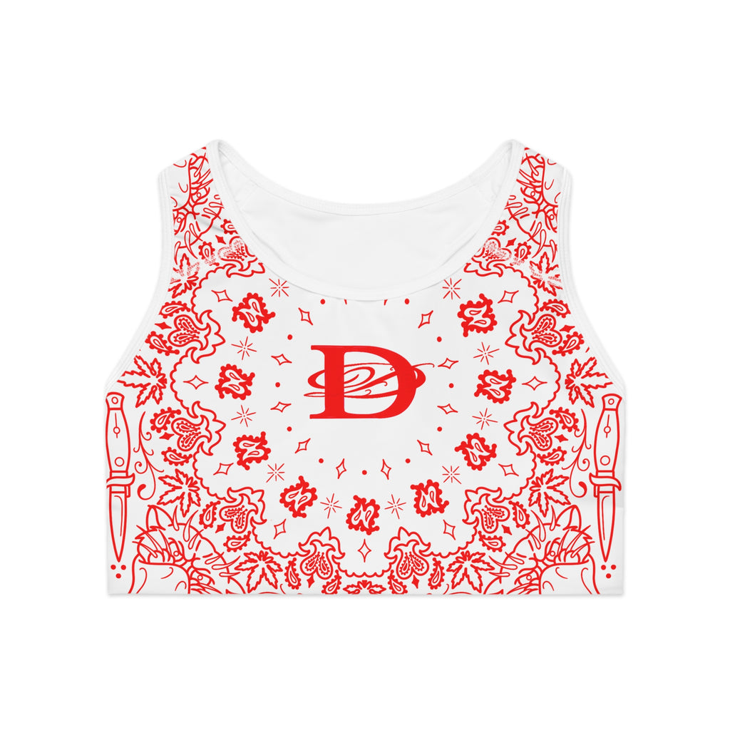 DD Custom Bandanna Print Sports Bra