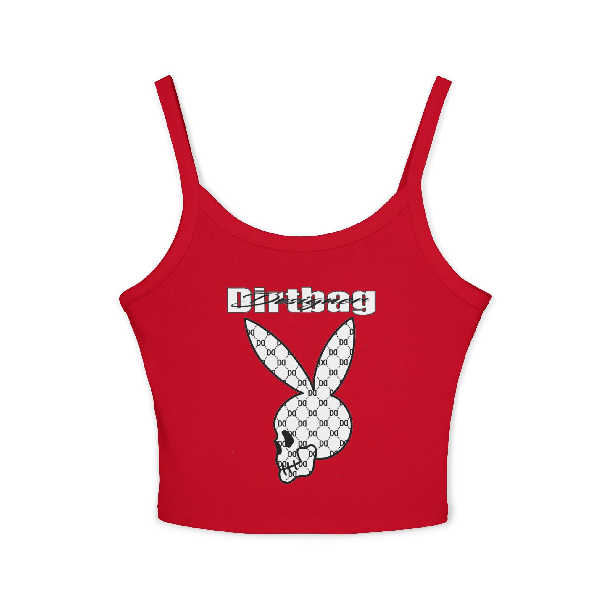 DD Monogram Bunny Skull Design Women's Spaghetti Strap Tank Top