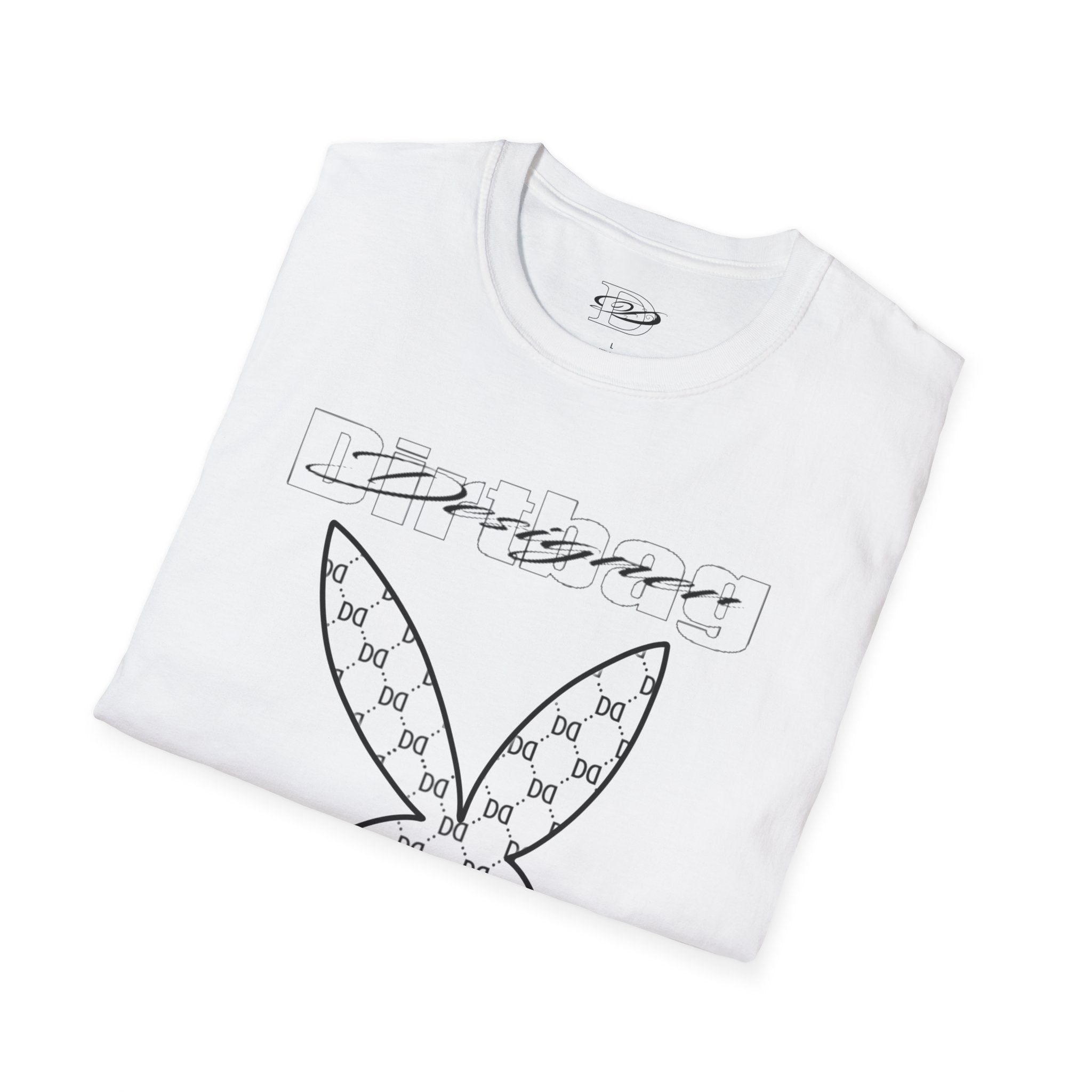 DD Monogram Bunny Skull Unisex Softstyle T- Shirt
