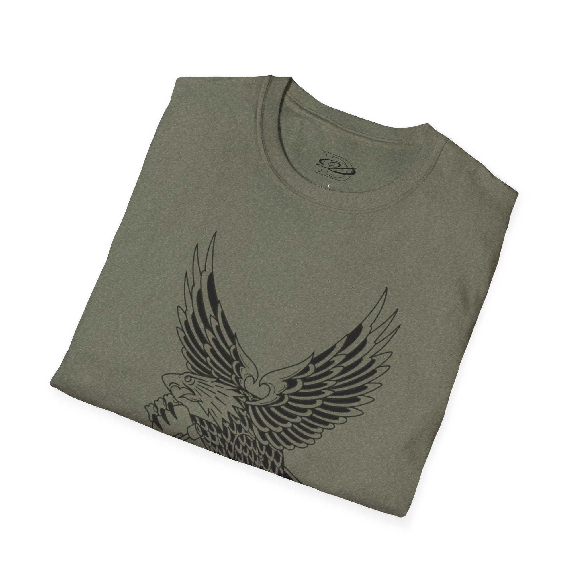 Skating Eagle Grinding on Colfax Unisex Softstyle T-Shirt