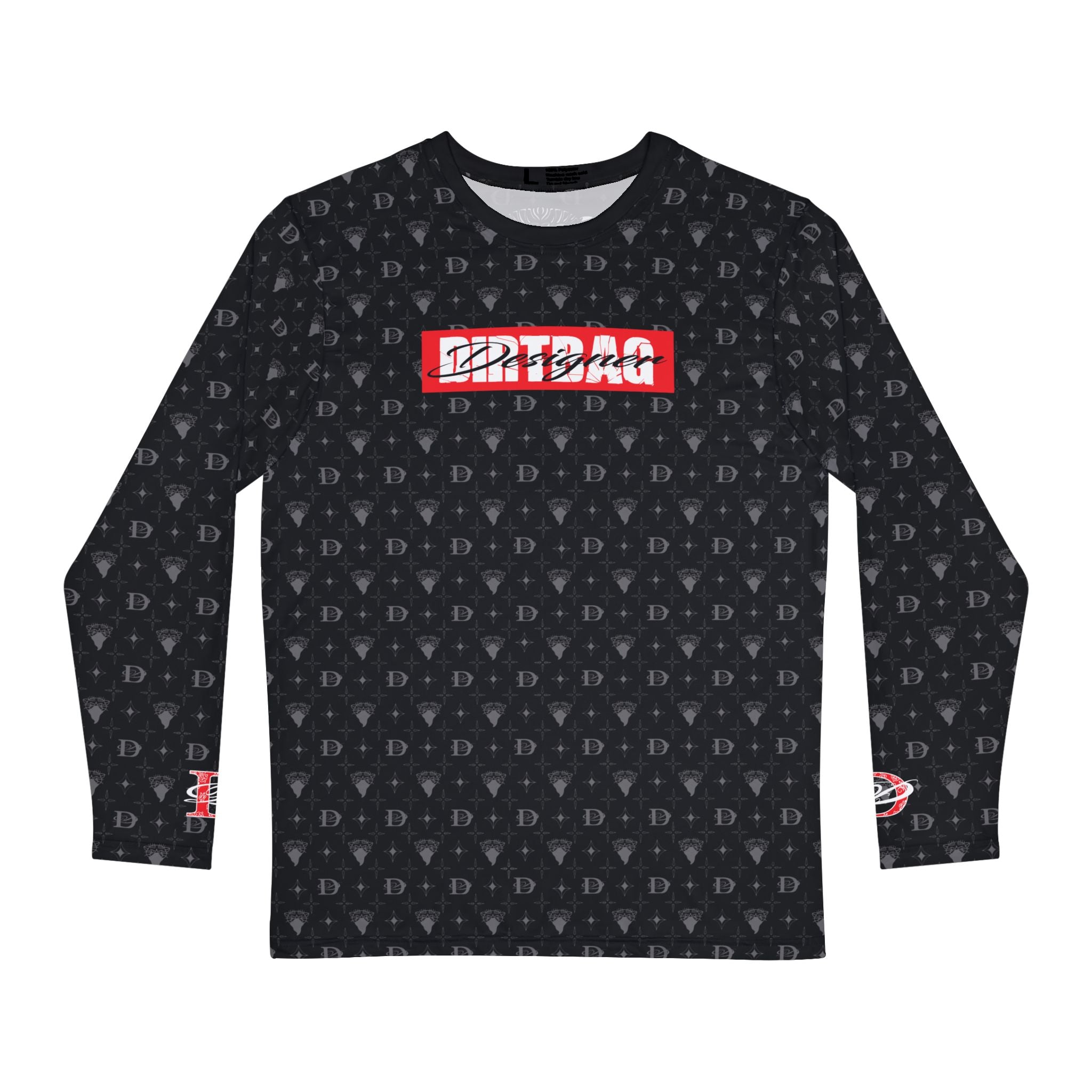 Bandito Panther Custom Monogram Print w/ Box Logo Unisex Longsleeve T-Shirt AOP